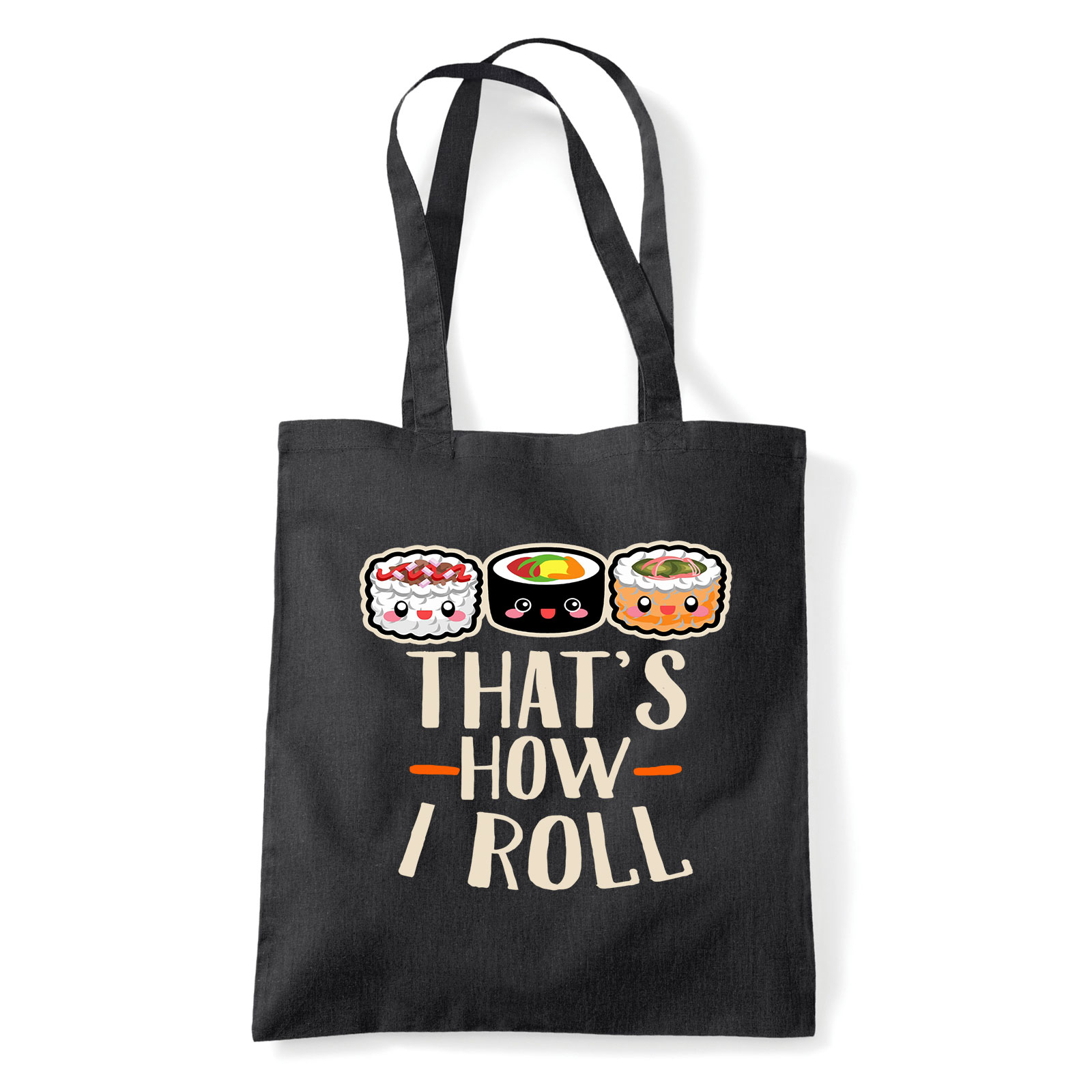 szusi sushi Fekete Shopper Vászontáska