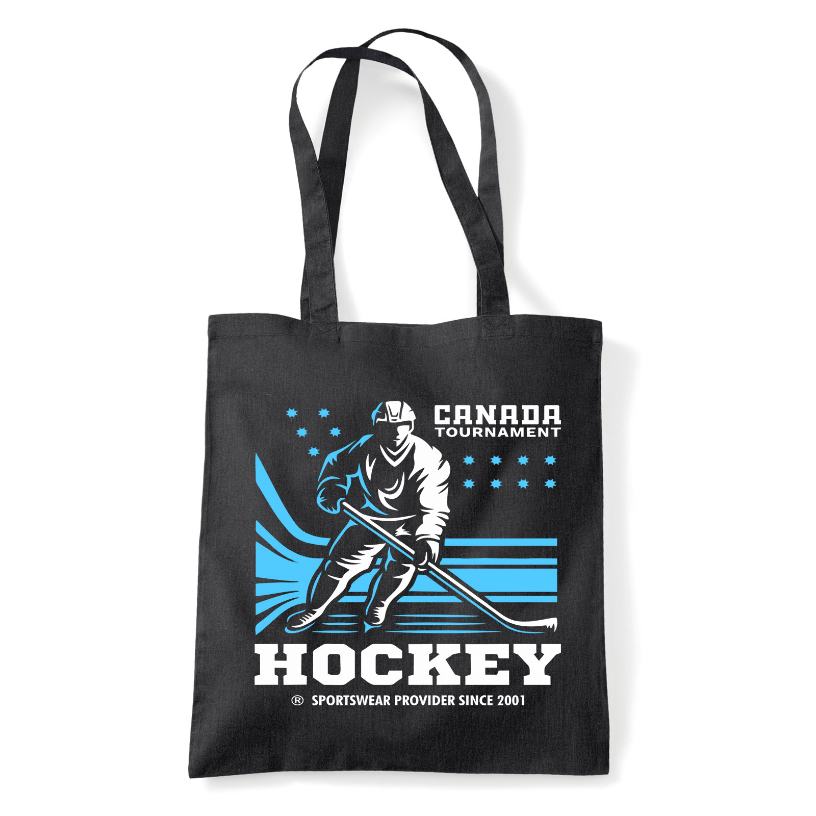 hockey hoki Fekete Shopper Vászontáska