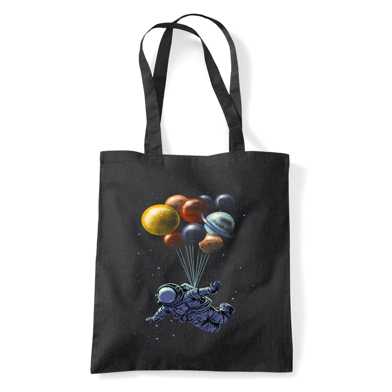 asztronauta űrhajós Fekete Shopper Vászontáska