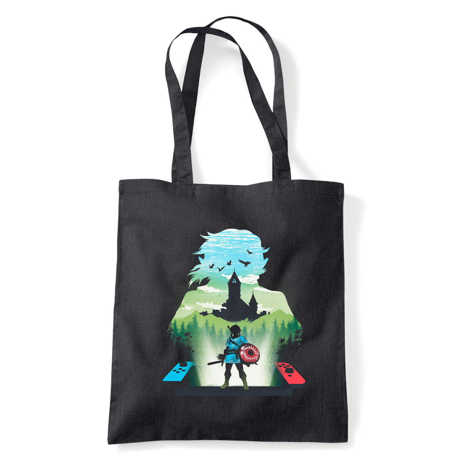 zelda link Fekete Shopper Vászontáska