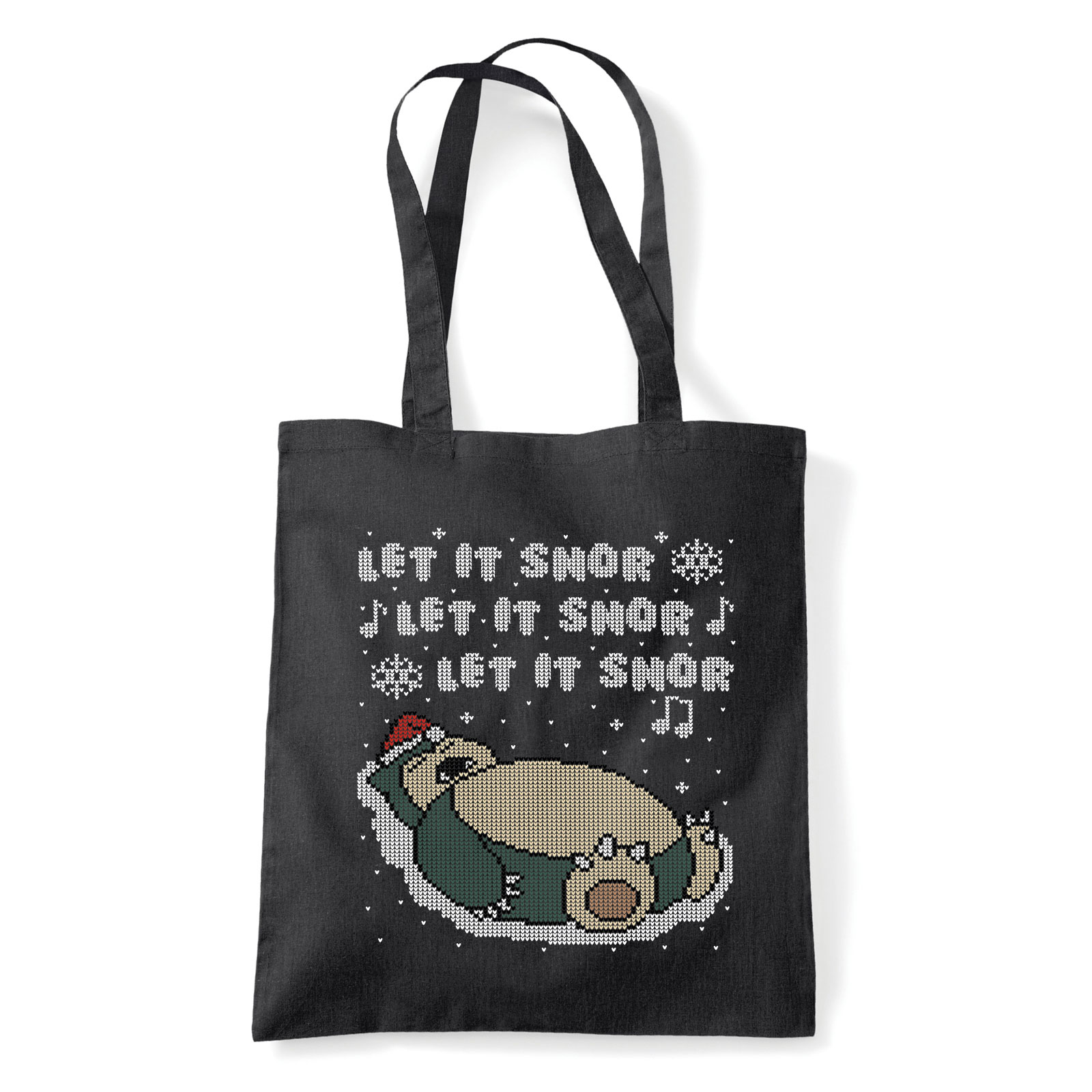 snorlax karácsony Fekete Shopper Vászontáska