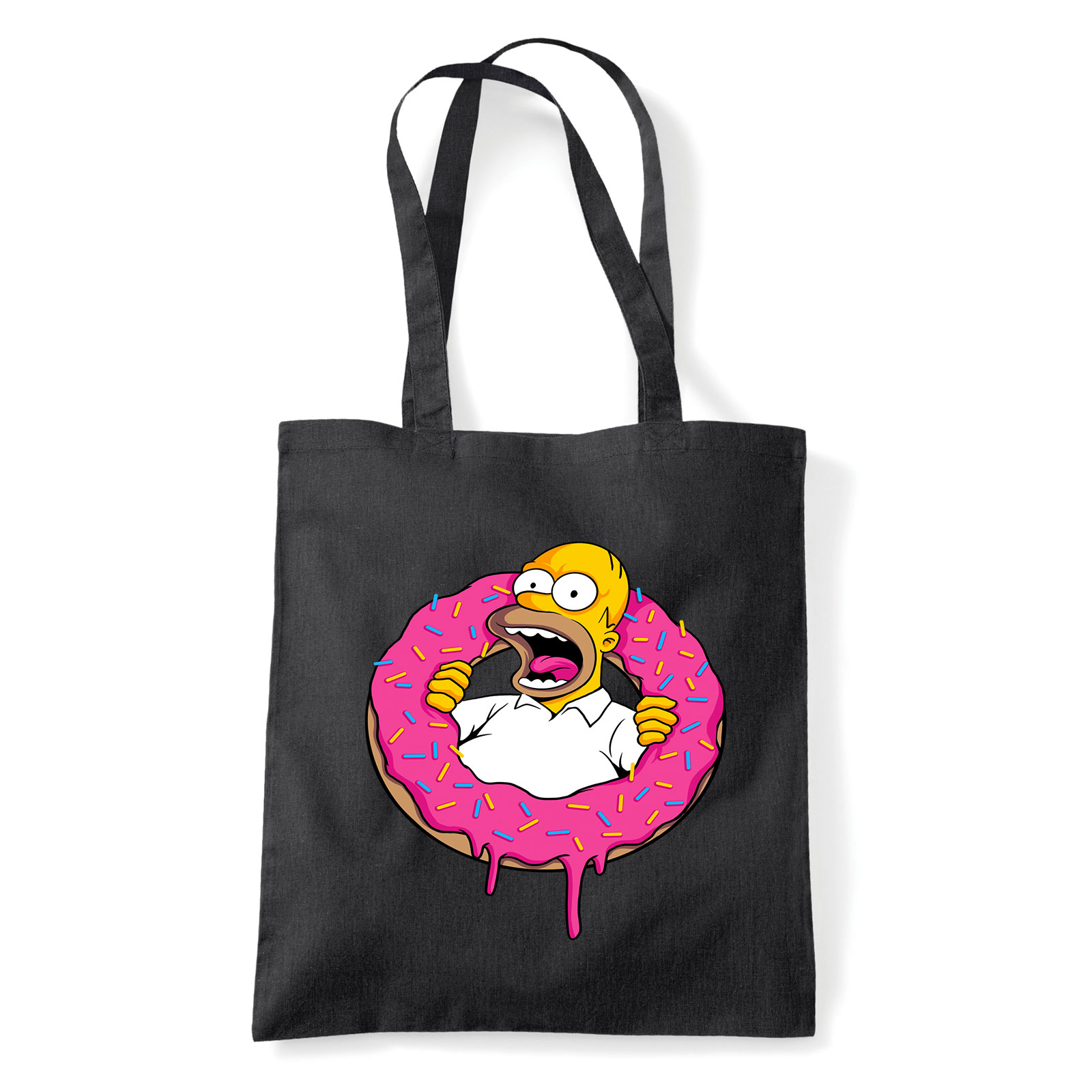 fánk homer donut simpson Fekete Shopper Vászontáska