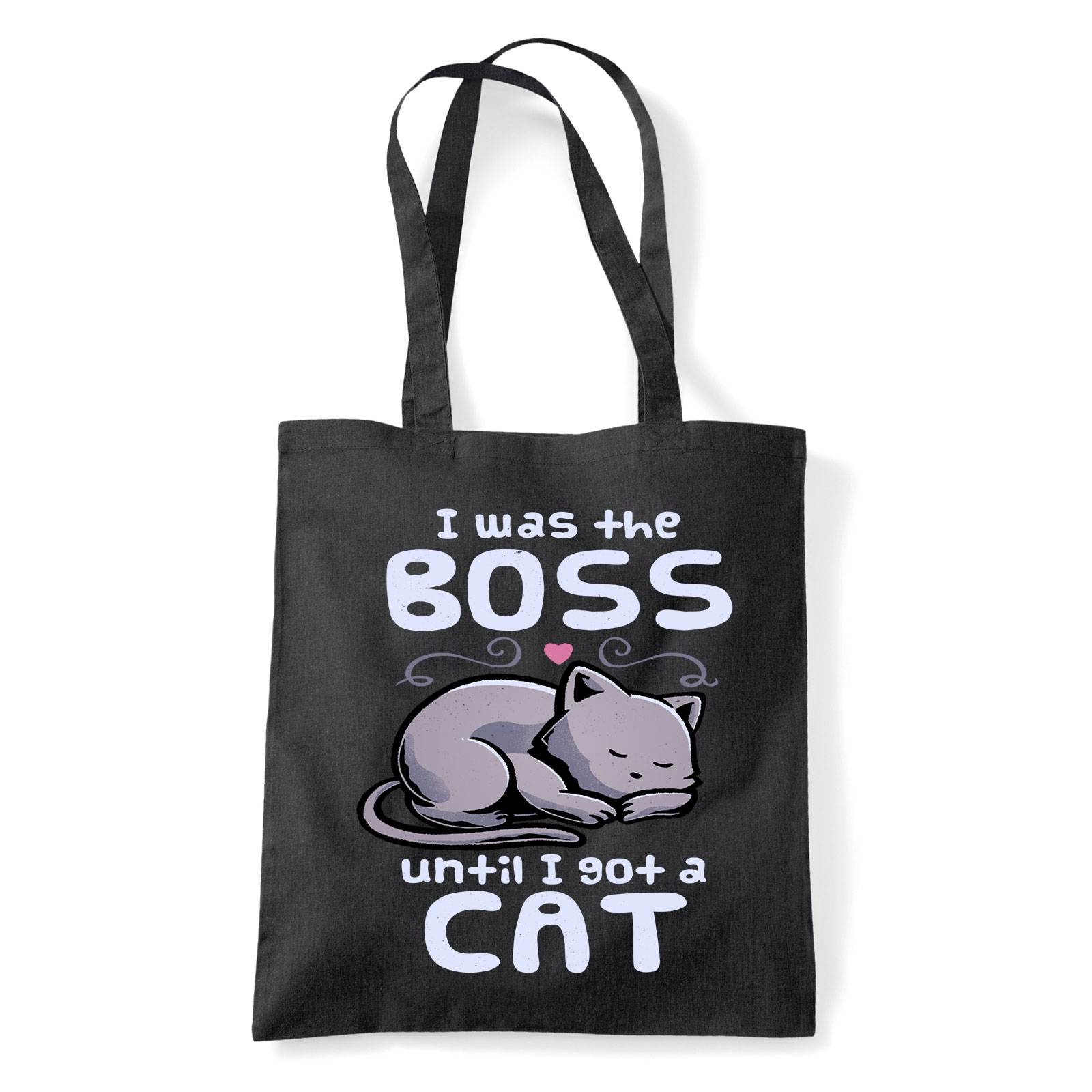 macska macskás cica cicás Fekete Shopper Vászontáska