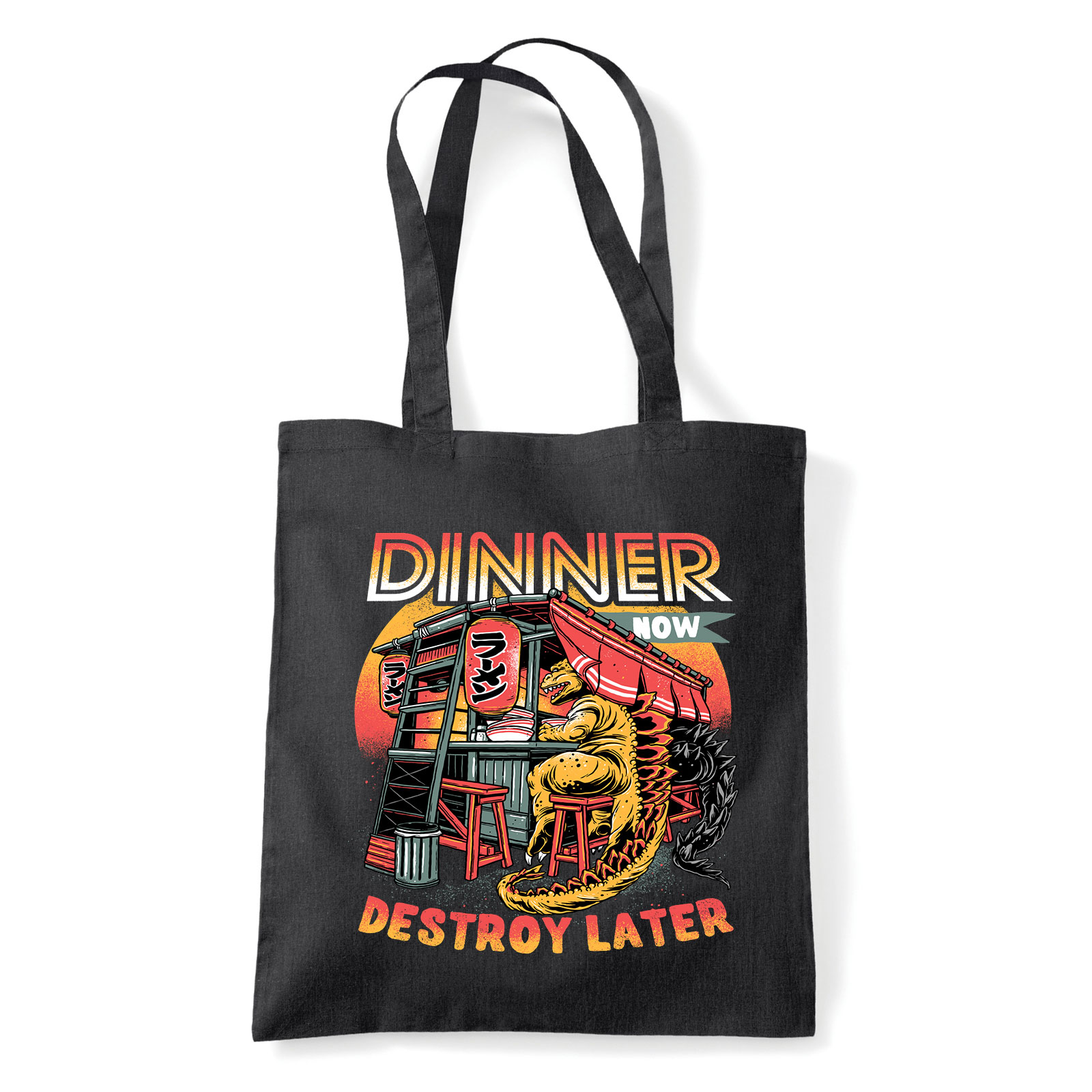 godzilla Fekete Shopper Vászontáska