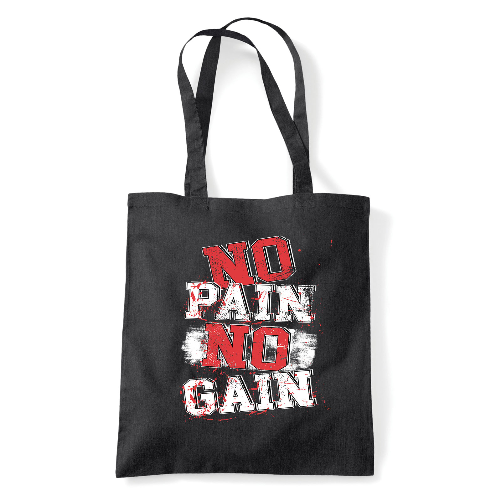 kondi edzés kondizás no pain no gaint Fekete Shopper Vászontáska