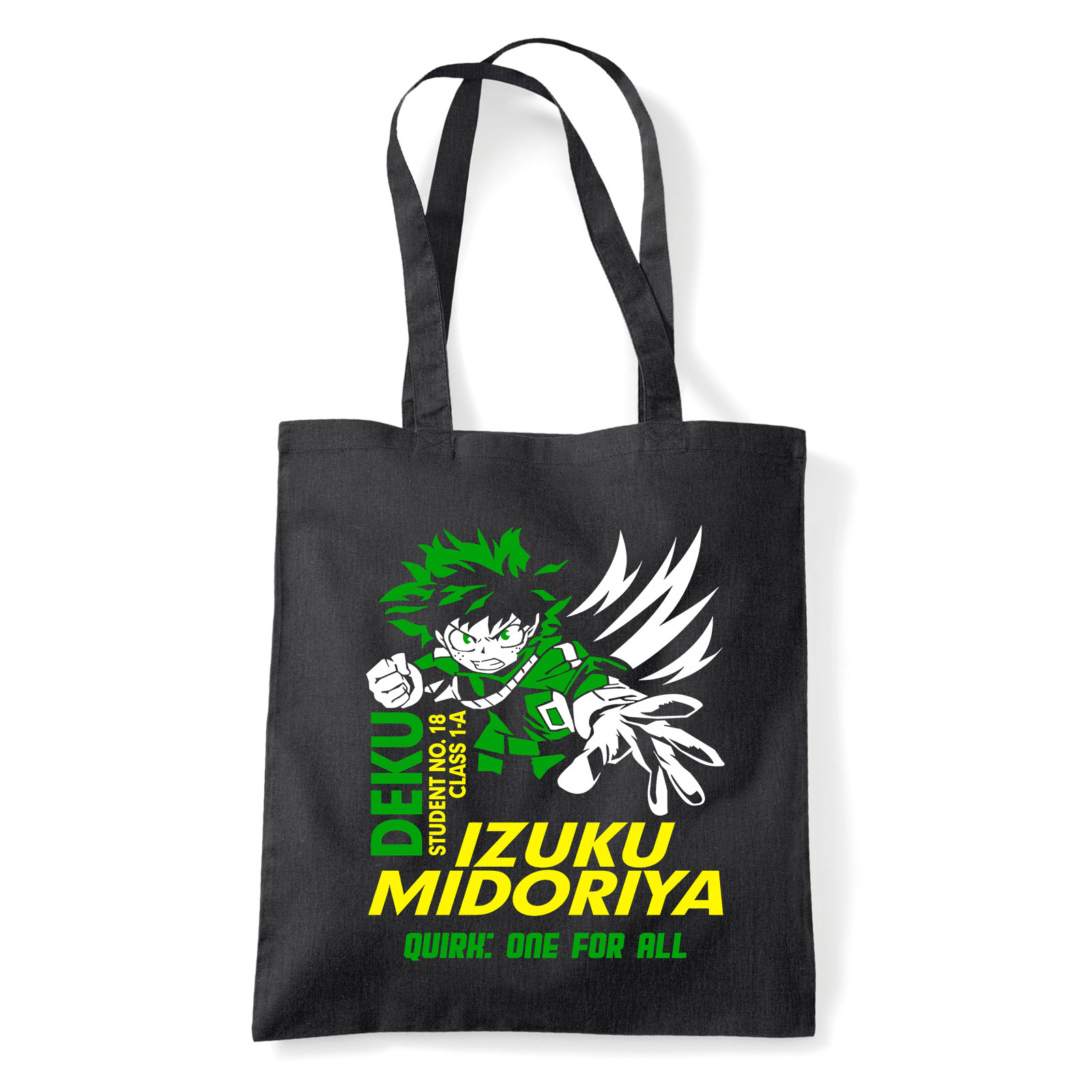 midoriya my hero academia hősakadémia Fekete Shopper Vászontáska