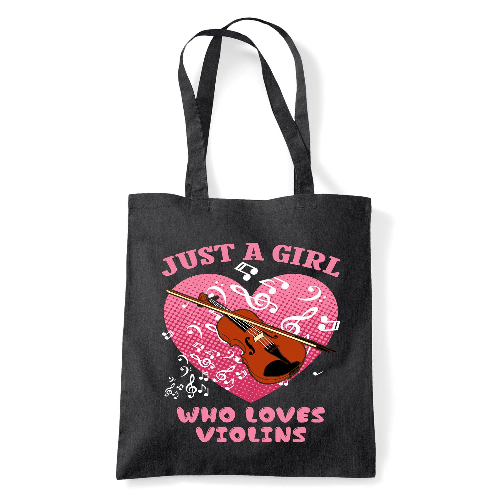 hegedű hegedűs violin Fekete Shopper Vászontáska