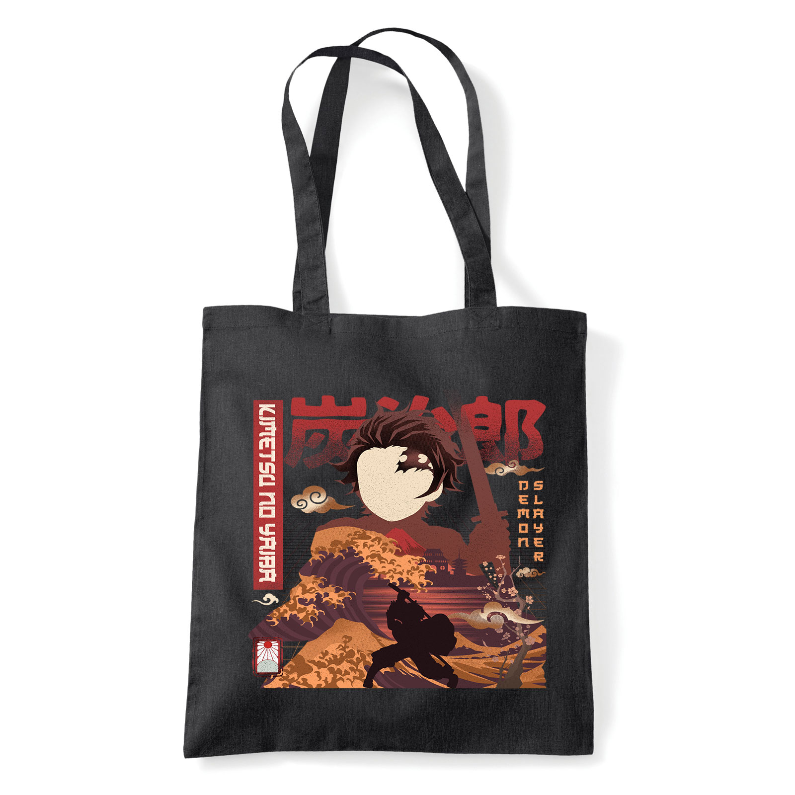 tanjiro demon slayer Fekete Shopper Vászontáska