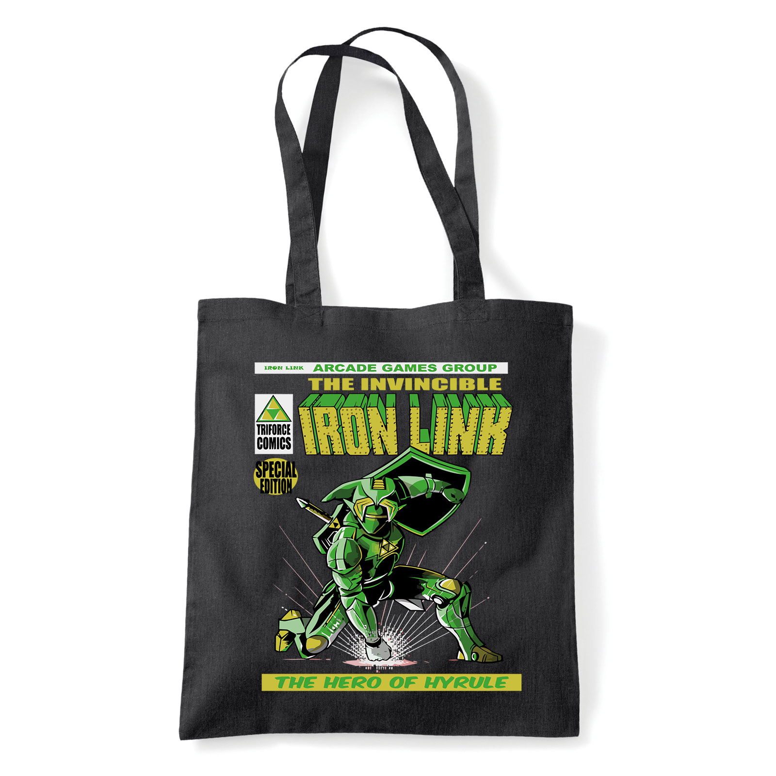 zelda link Fekete Shopper Vászontáska