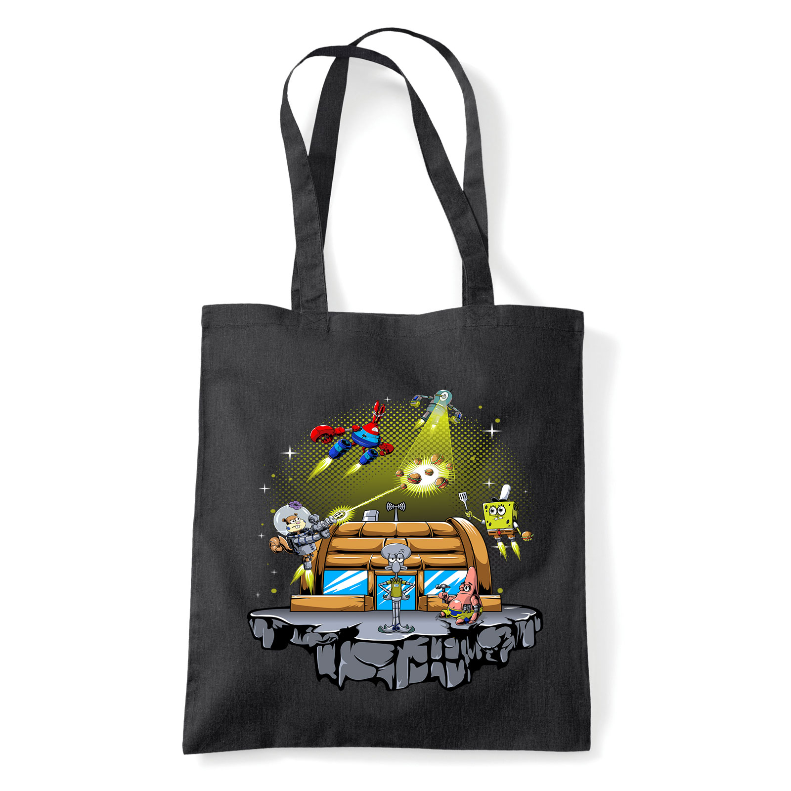 spongya bob sponge bob Fekete Shopper Vászontáska