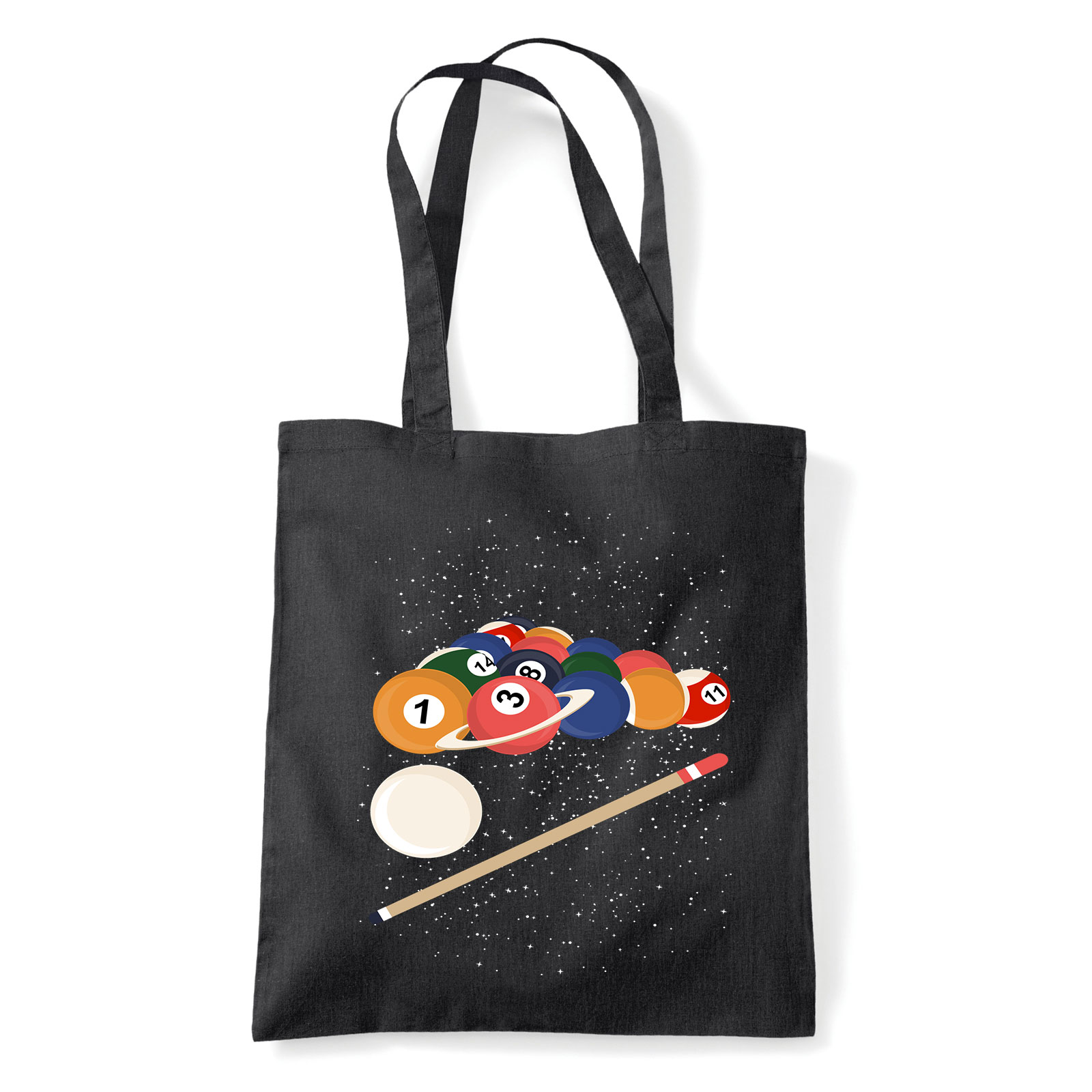 biliárd pool Fekete Shopper Vászontáska