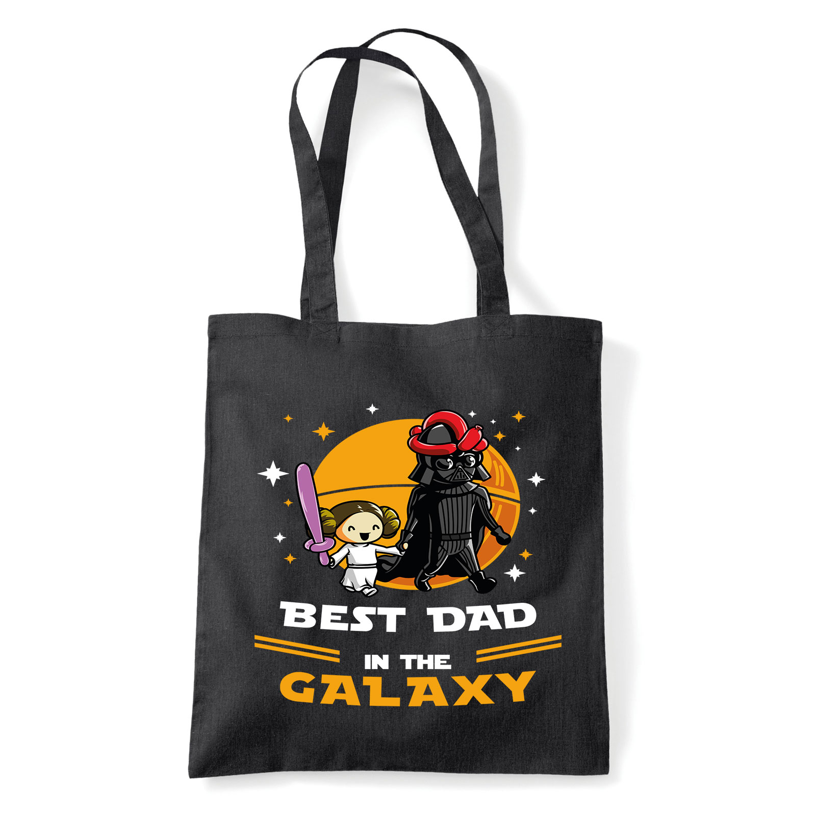 Legjobb apa a galaxisban egy lány apáknak apák napja Fekete Shopper Vászontáska