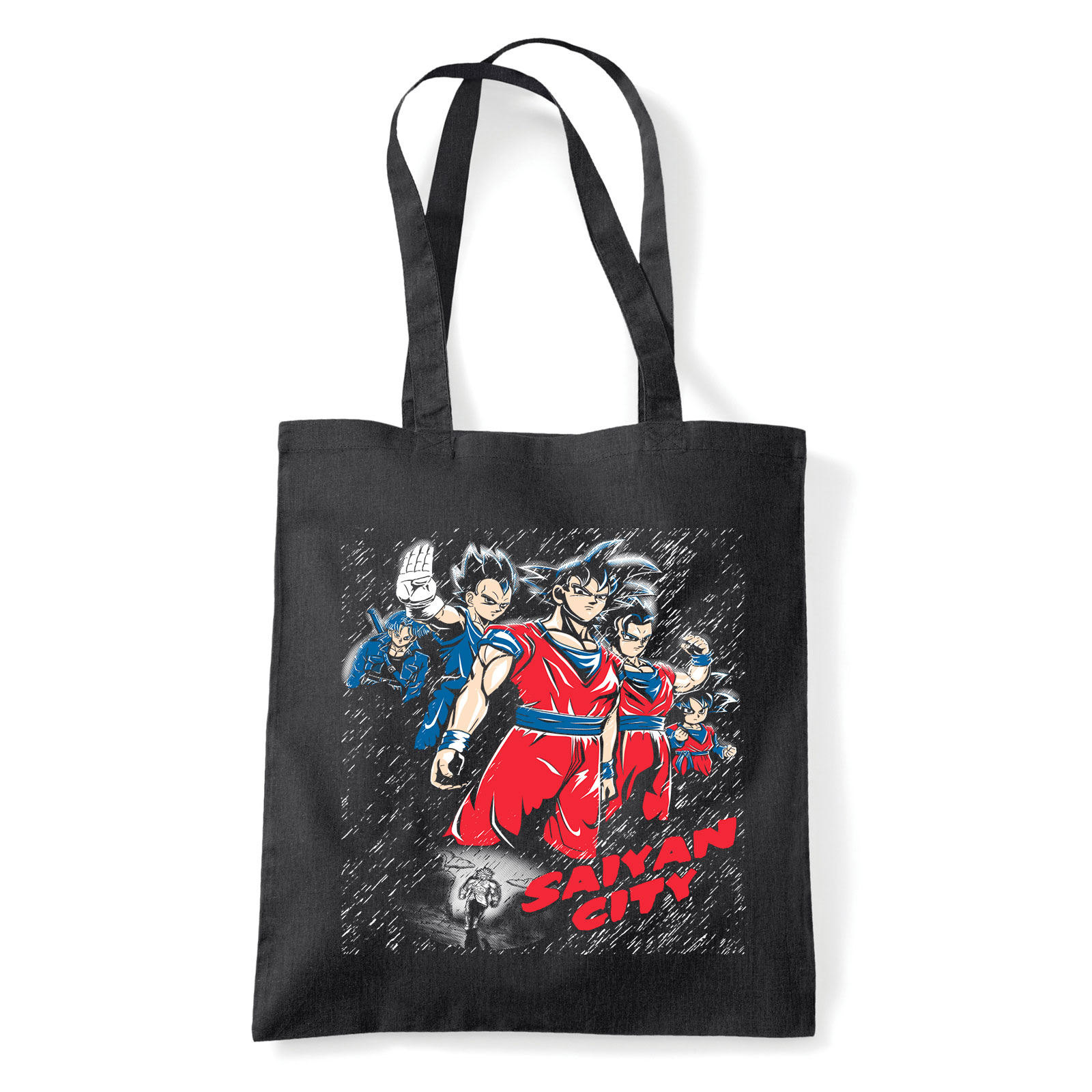 dragon ball son goku vegeta Fekete Shopper Vászontáska