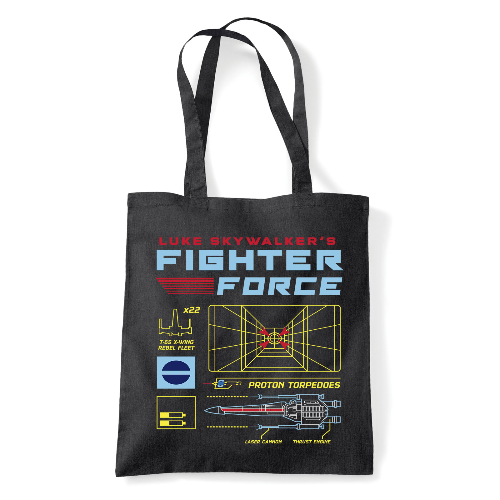 luke skywalker x szárnyú star wars Fekete Shopper Vászontáska