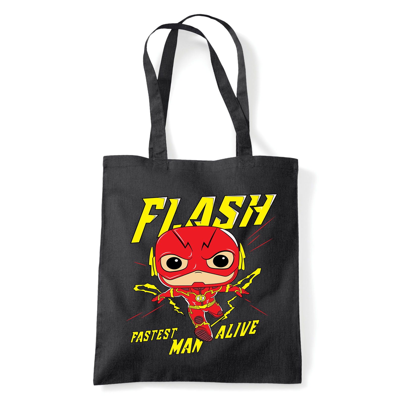 chibi flash Fekete Shopper Vászontáska