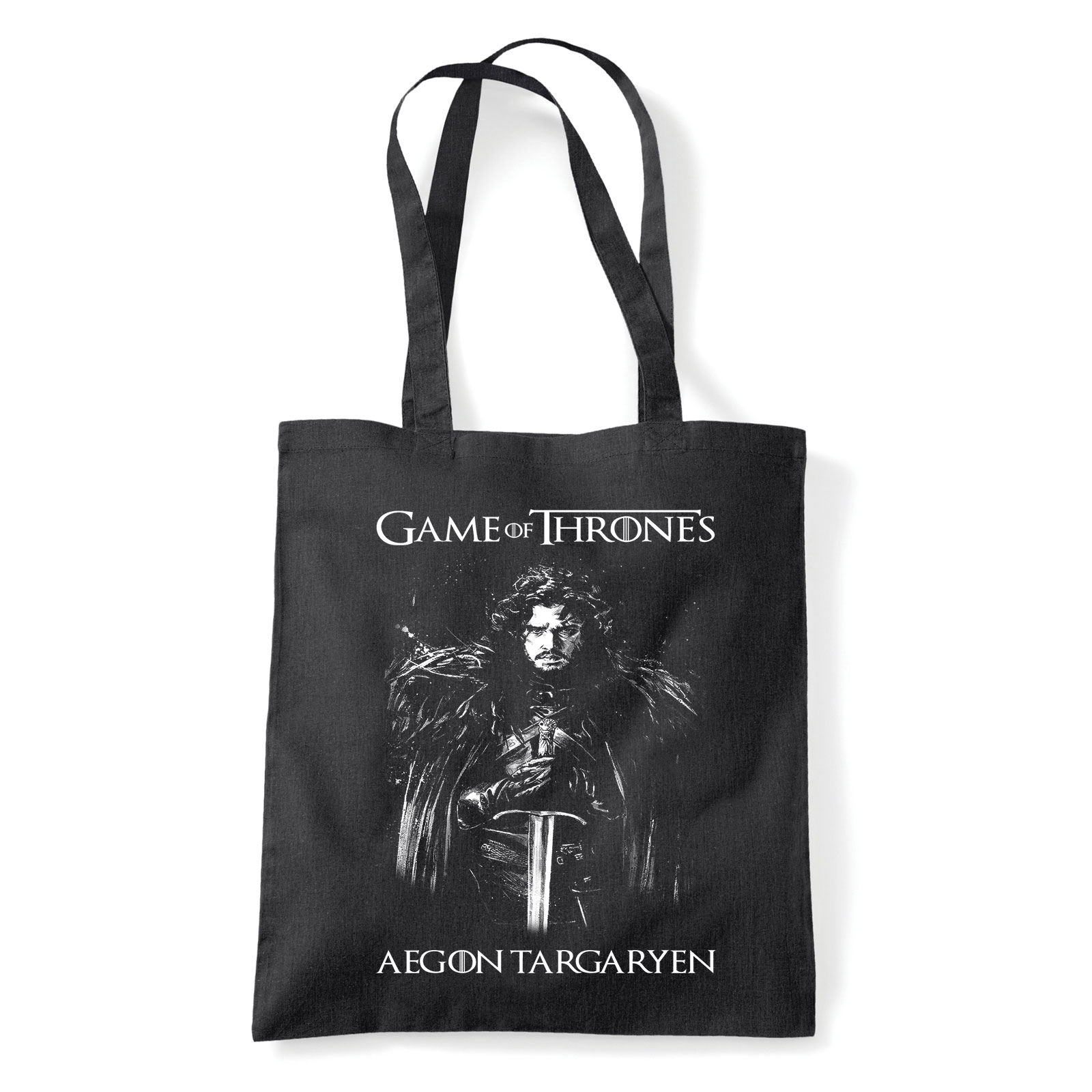 game of thrones trónok harca jon snow havas jon Fekete Shopper Vászontáska