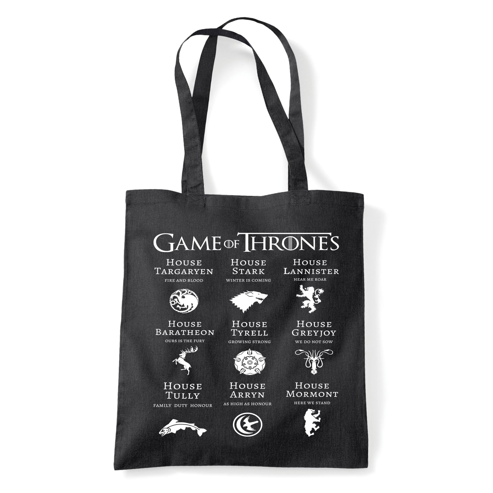 trónok harca game of thrones Fekete Shopper Vászontáska