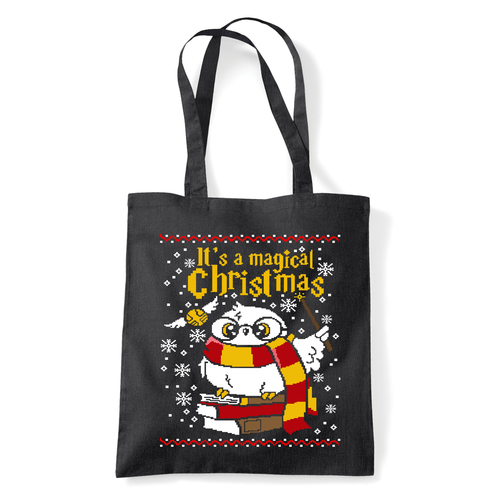 harry potter karácsony ronda pulcsi hedvig Fekete Shopper Vászontáska