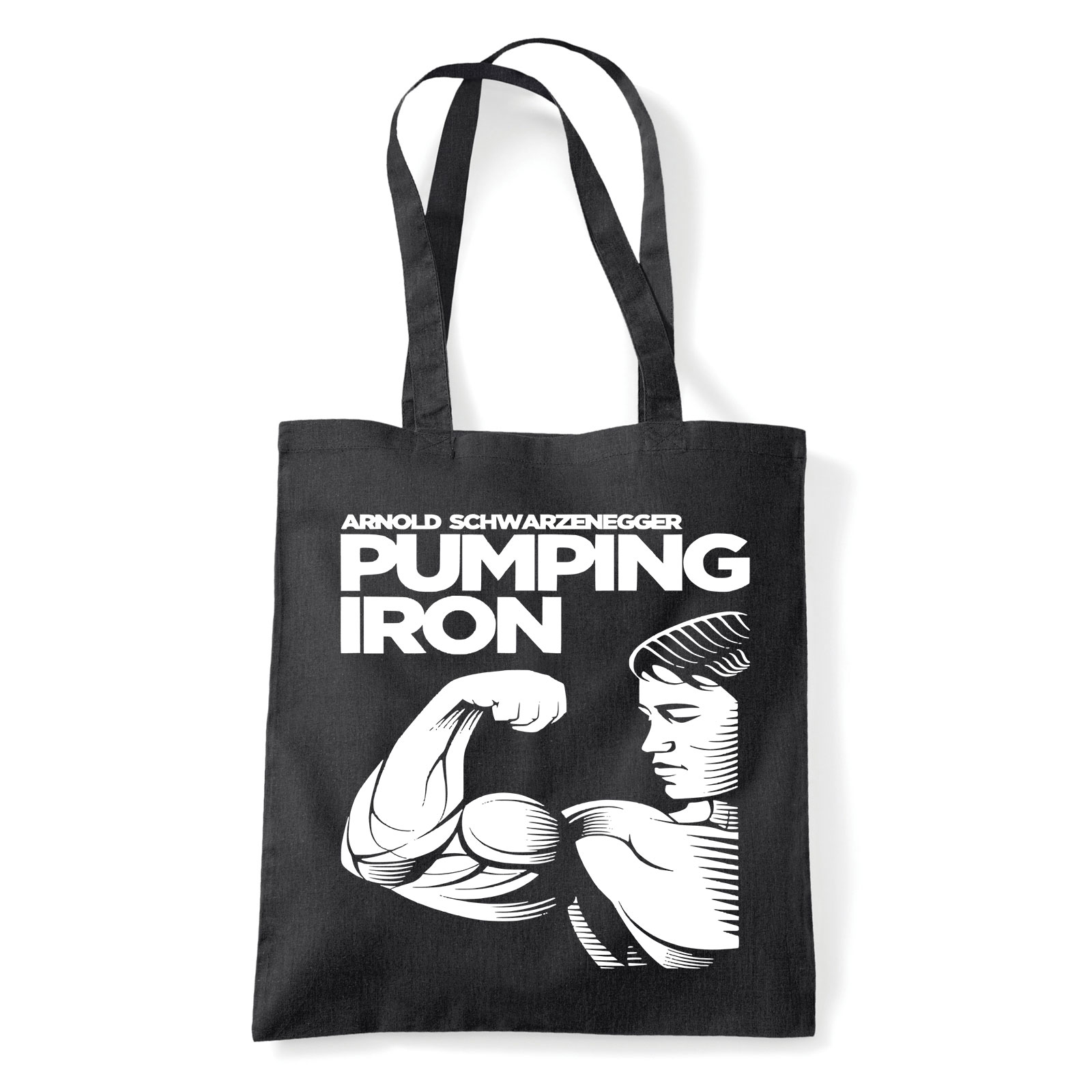 kondi no pain no gain arnold schwarzenegger Fekete Shopper Vászontáska
