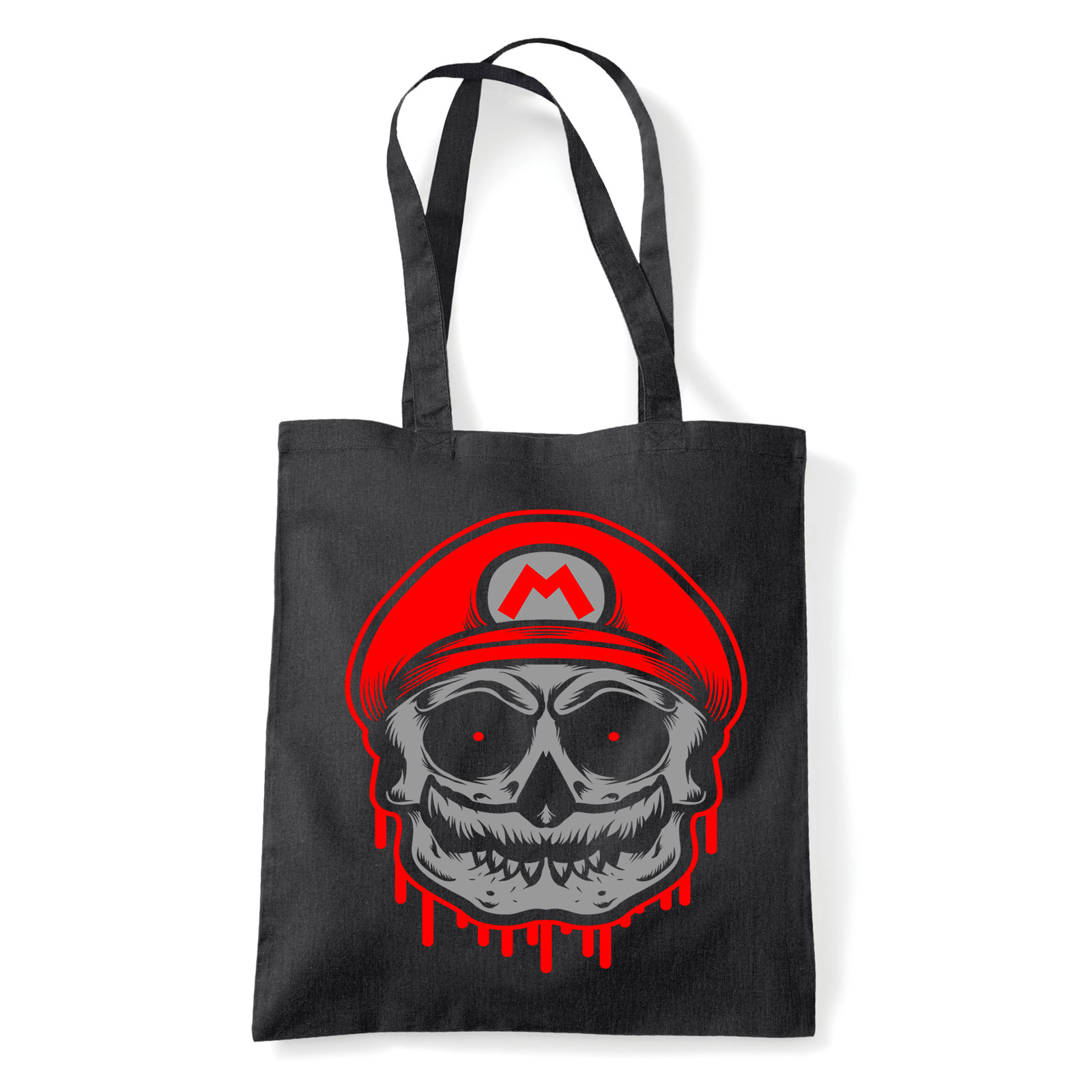 super mario koponya Fekete Shopper Vászontáska