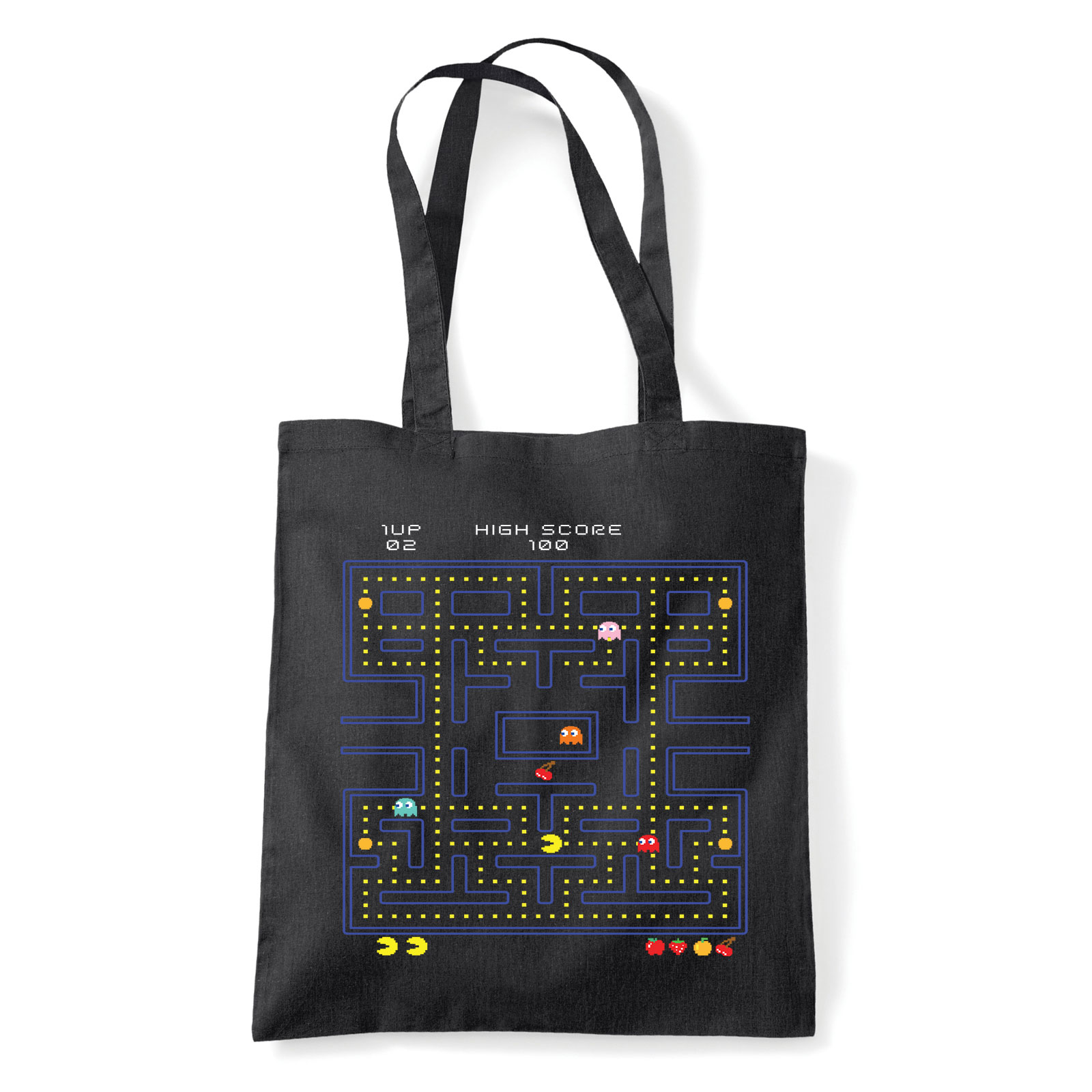 pac man Fekete Shopper Vászontáska