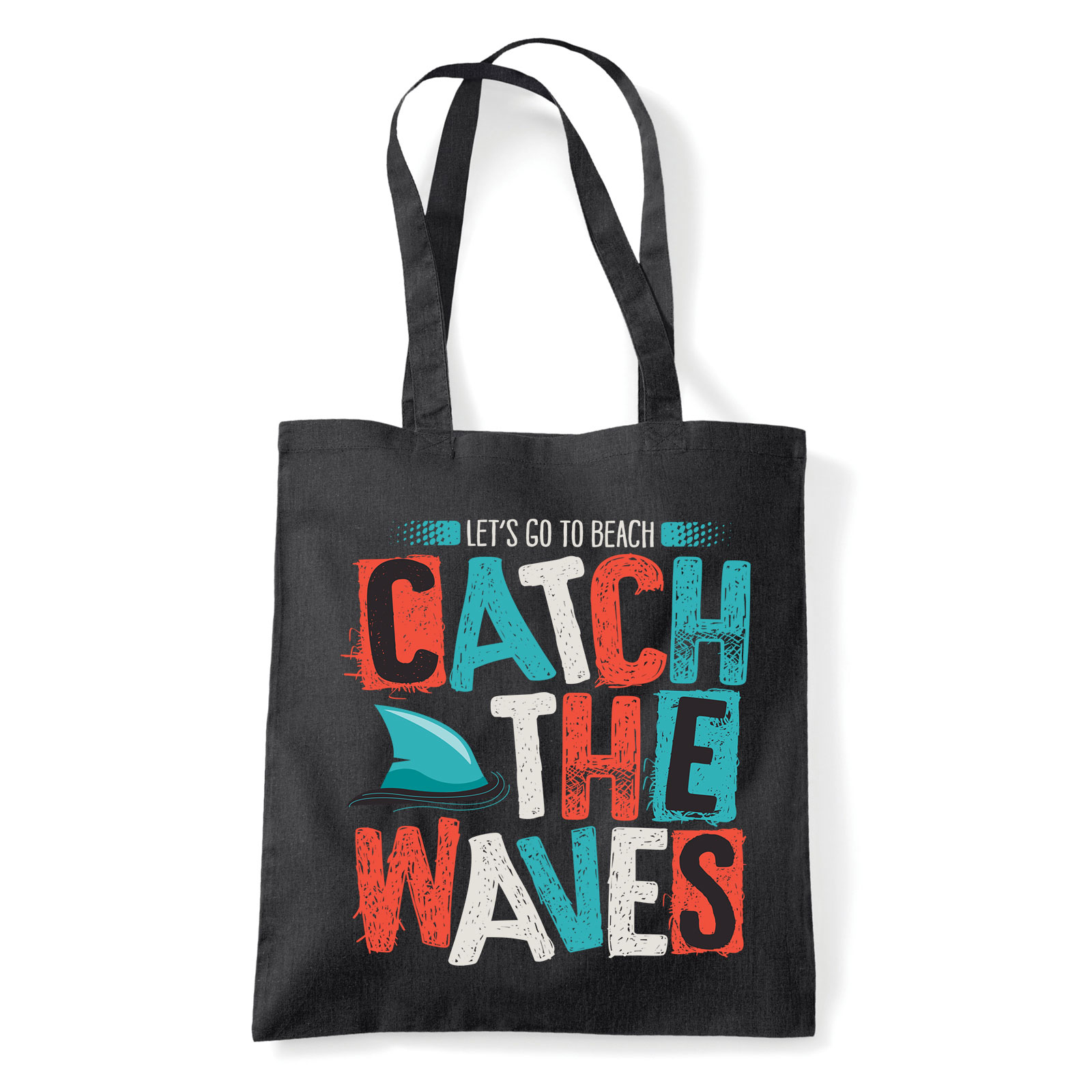 nyár hullámok beach part waves Fekete Shopper Vászontáska