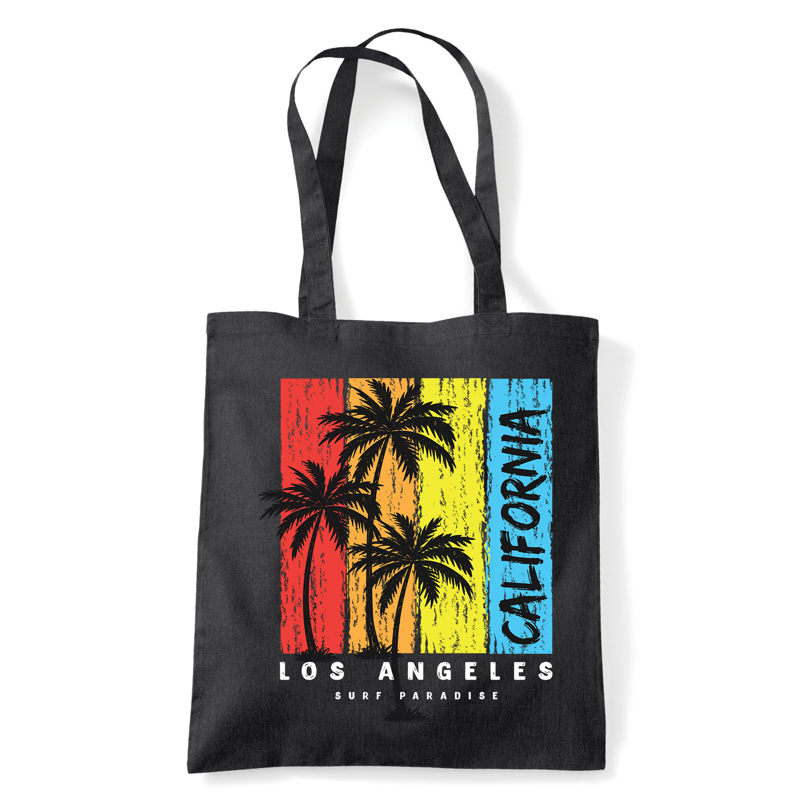 Los Angeles California Fekete Shopper Vászontáska