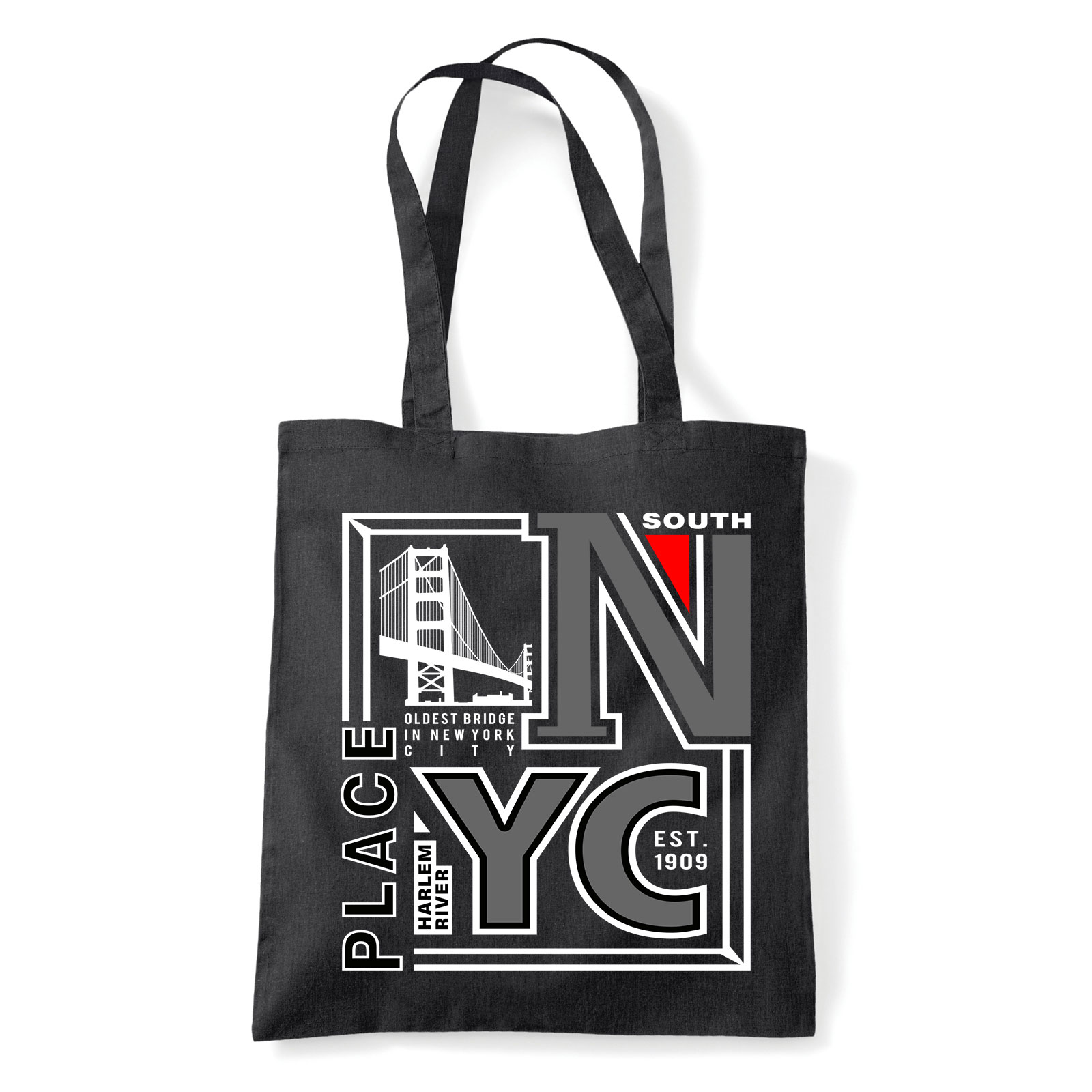 New York Fekete Shopper Vászontáska