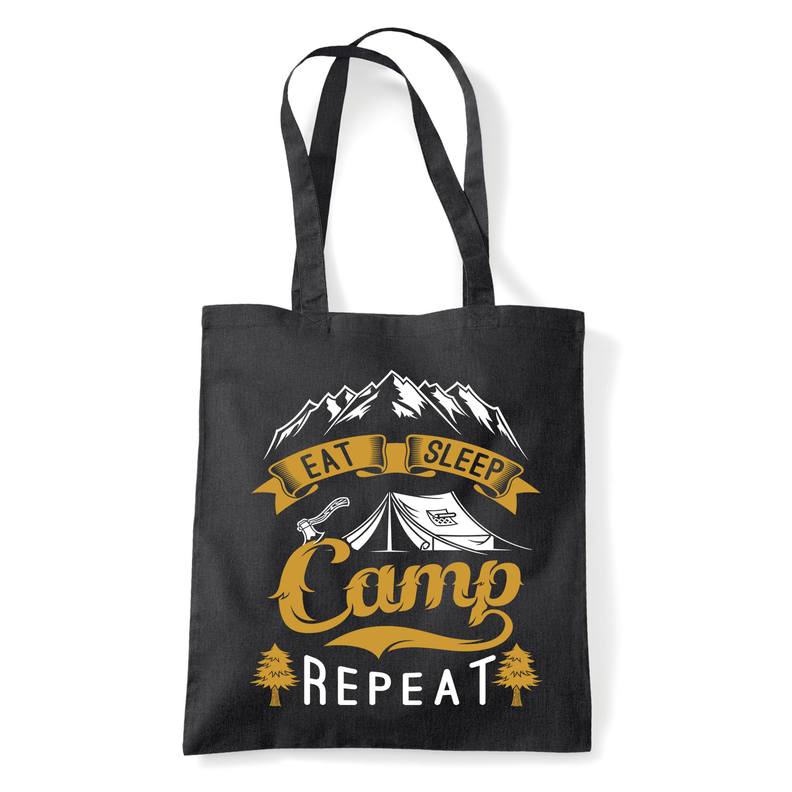 camping kemping túrázás Fekete Shopper Vászontáska