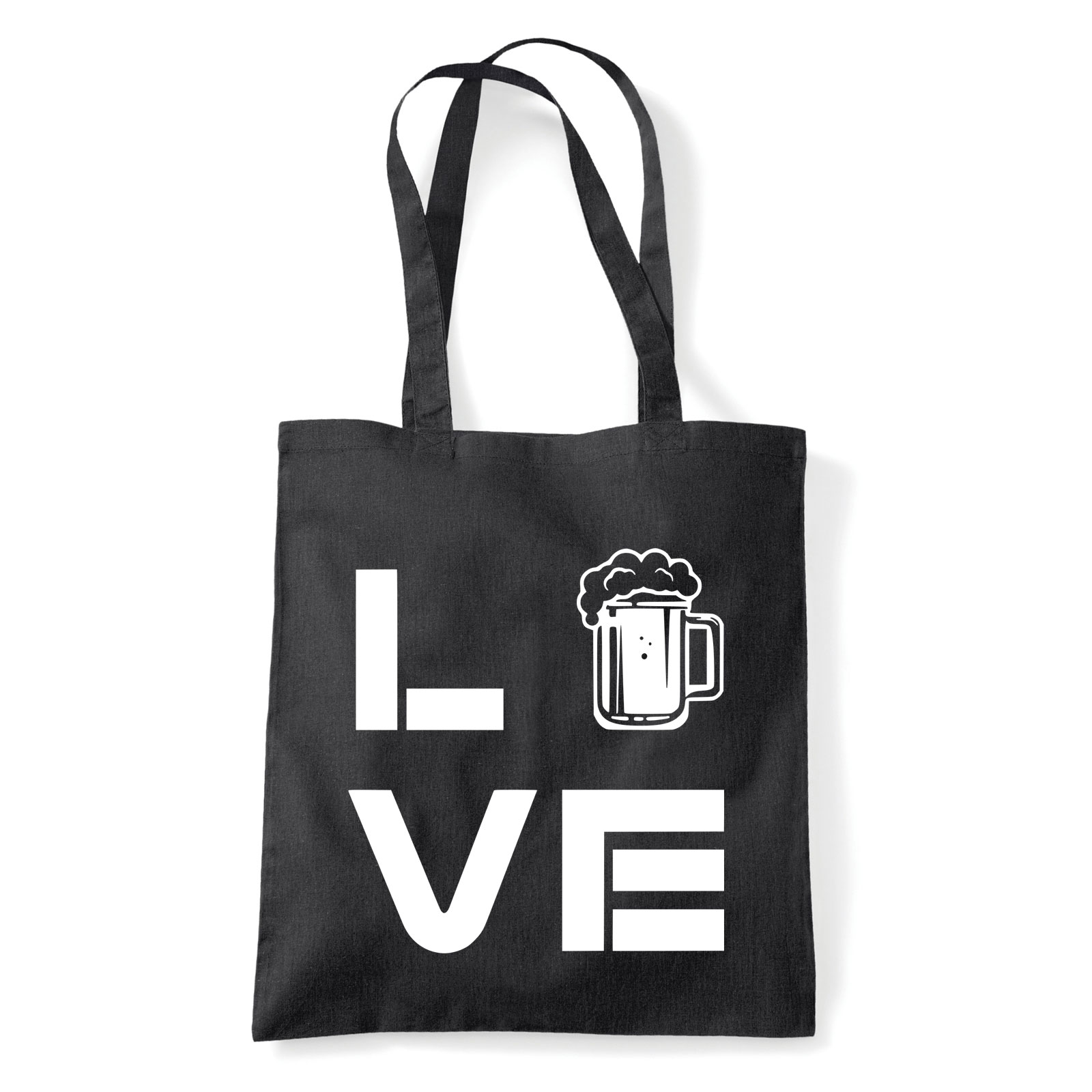 Vicces Sör Love Alkohol Fekete Shopper Vászontáska