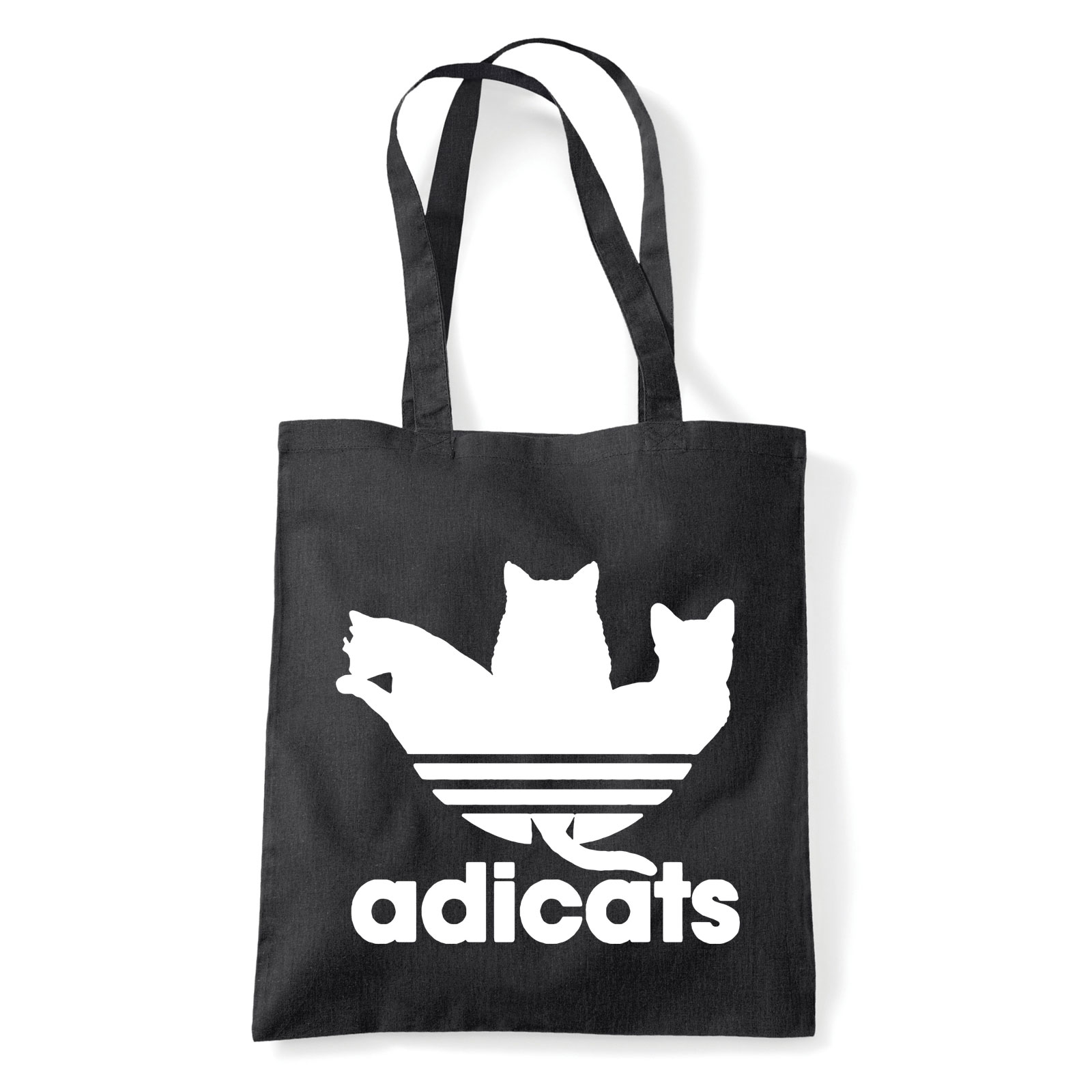 Adicats Macskás Cicás Fekete Shopper Vászontáska