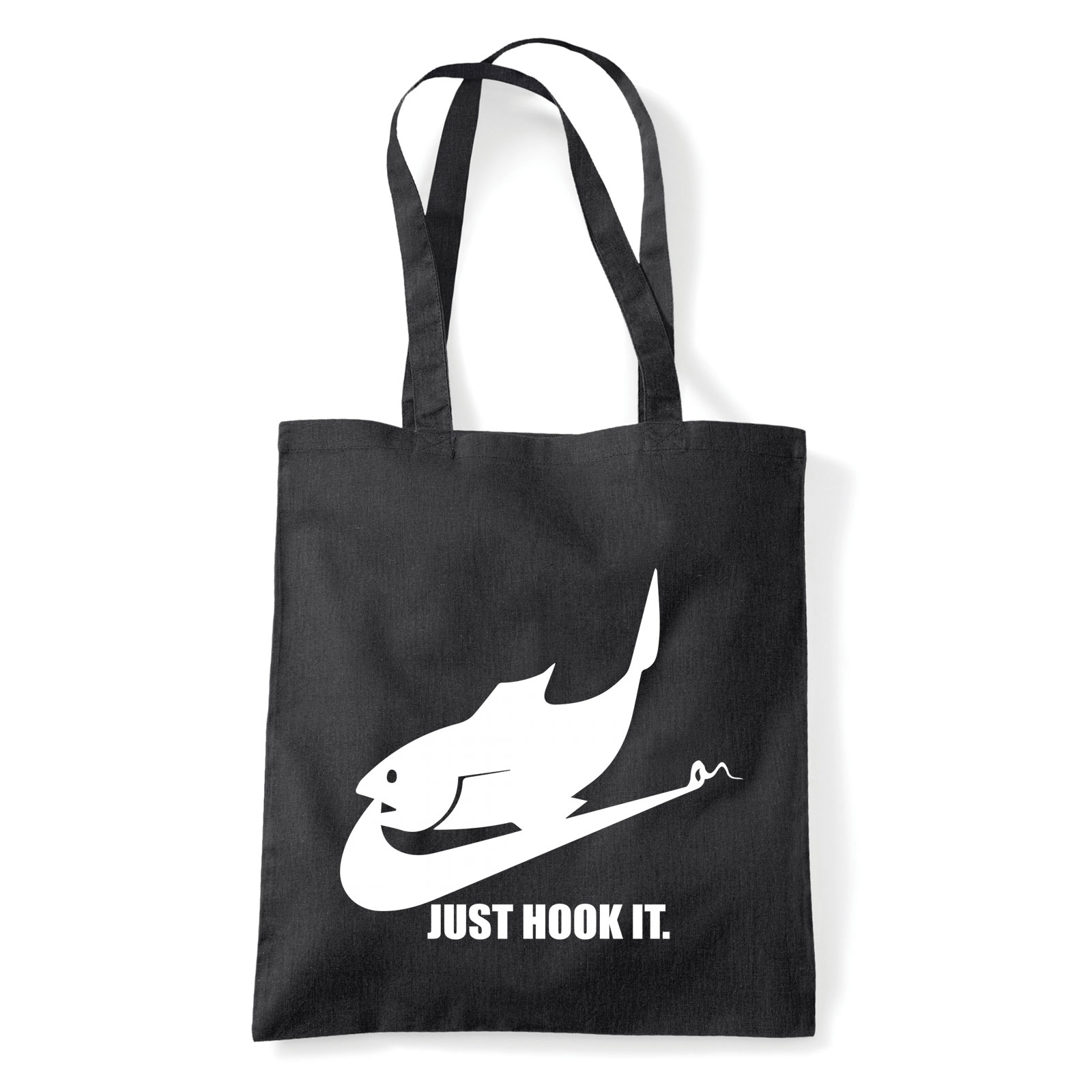 Horgászos Horgász Fekete Shopper Vászontáska