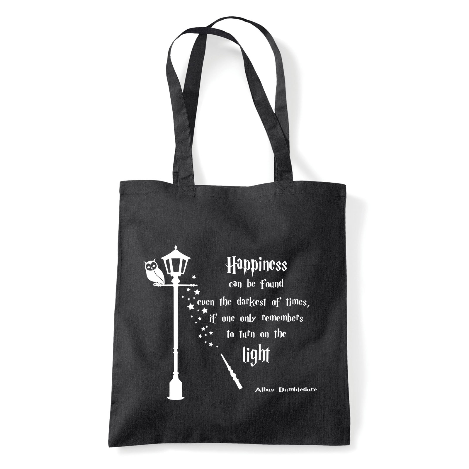 Harry Potter Dumbledore Idézet Fekete Shopper Vászontáska
