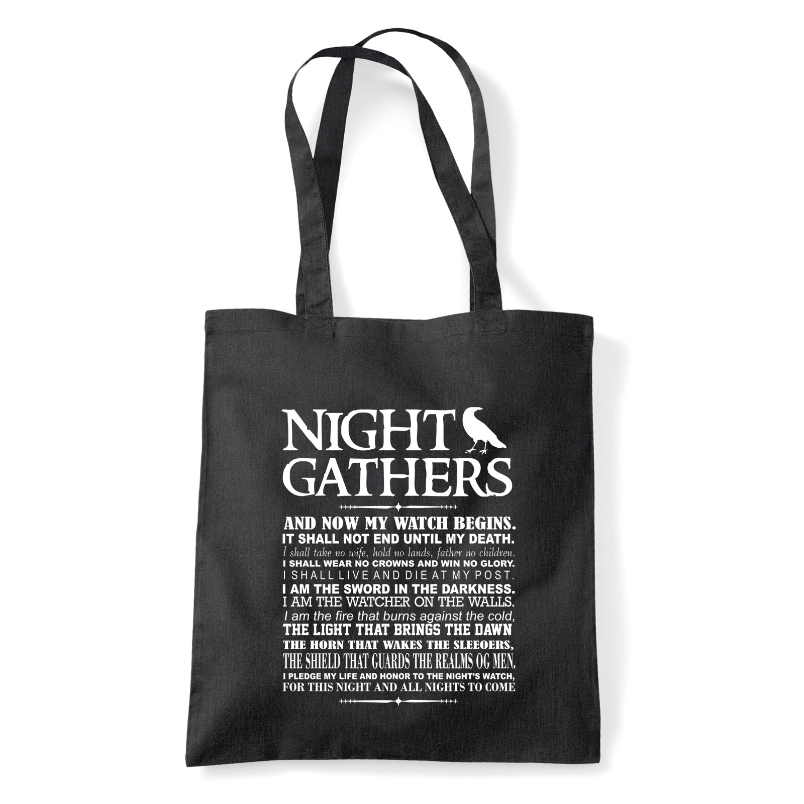 Game Of Thrones Trónok Harca Nights Watch Fekete Shopper Vászontáska