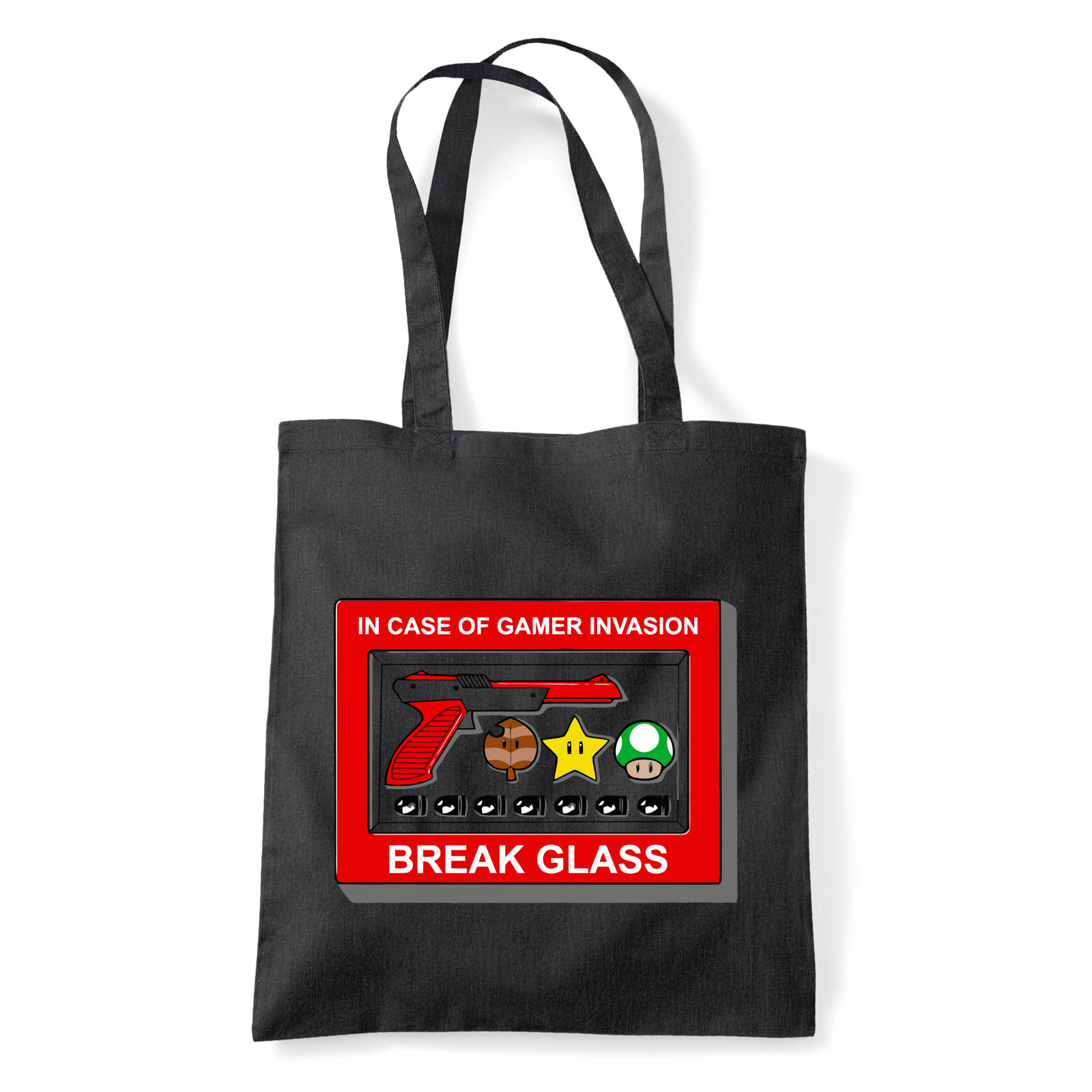 Super Mario Gamer Fekete Shopper Vászontáska