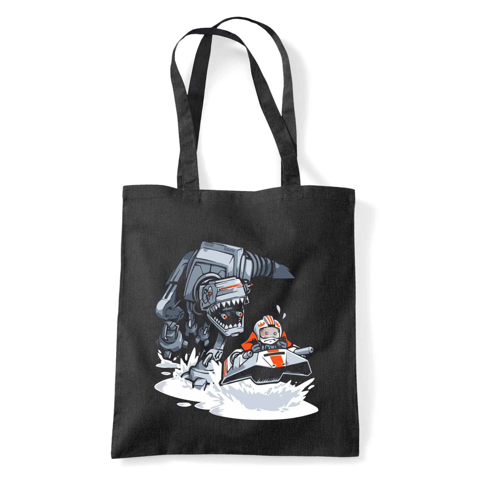 Star Wars Jurrasic Park atat humor Fekete Shopper Vászontáska