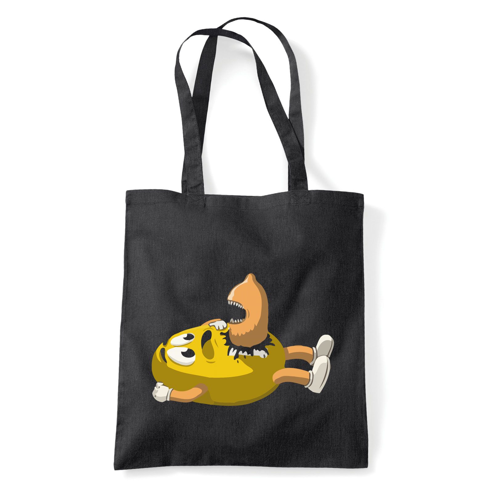 m and m mm alien Fekete Shopper Vászontáska