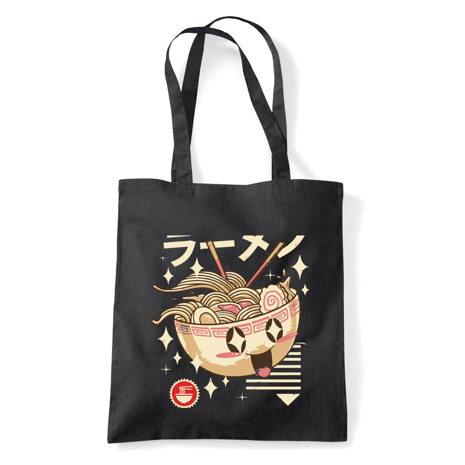 japán ramen Fekete Shopper Vászontáska