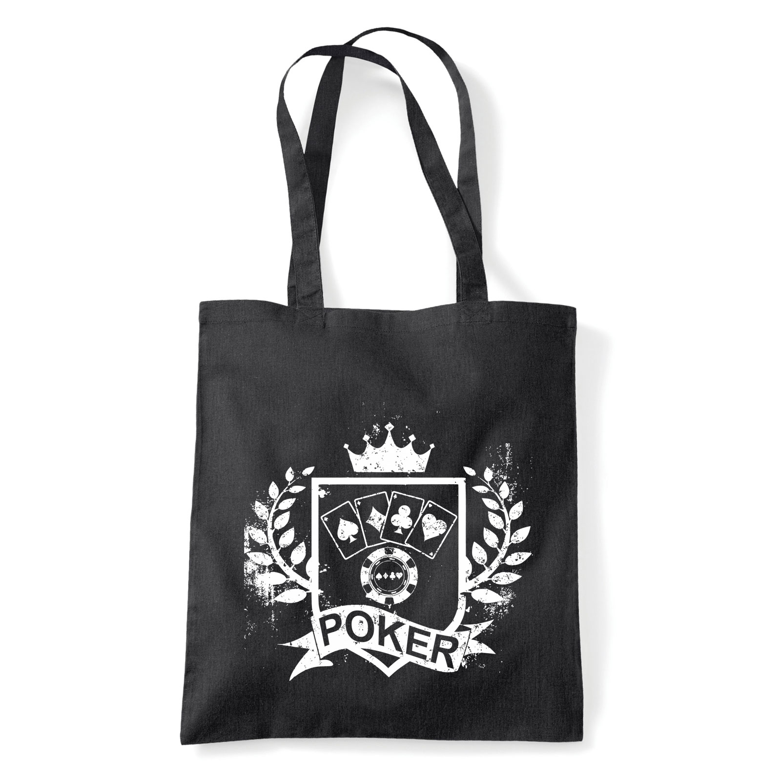 poker Fekete Shopper Vászontáska