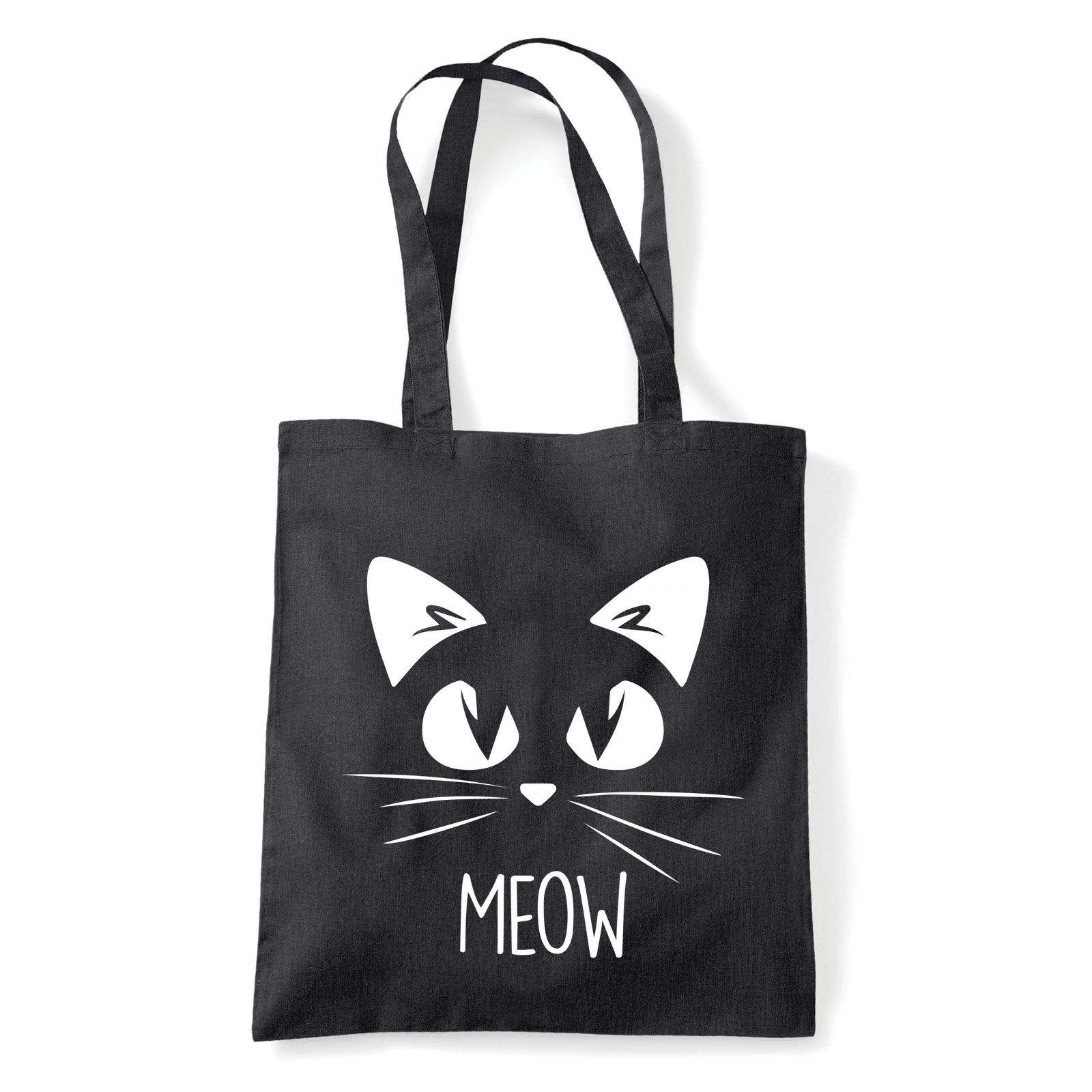 macskás cicás macska cica Fekete Shopper Vászontáska
