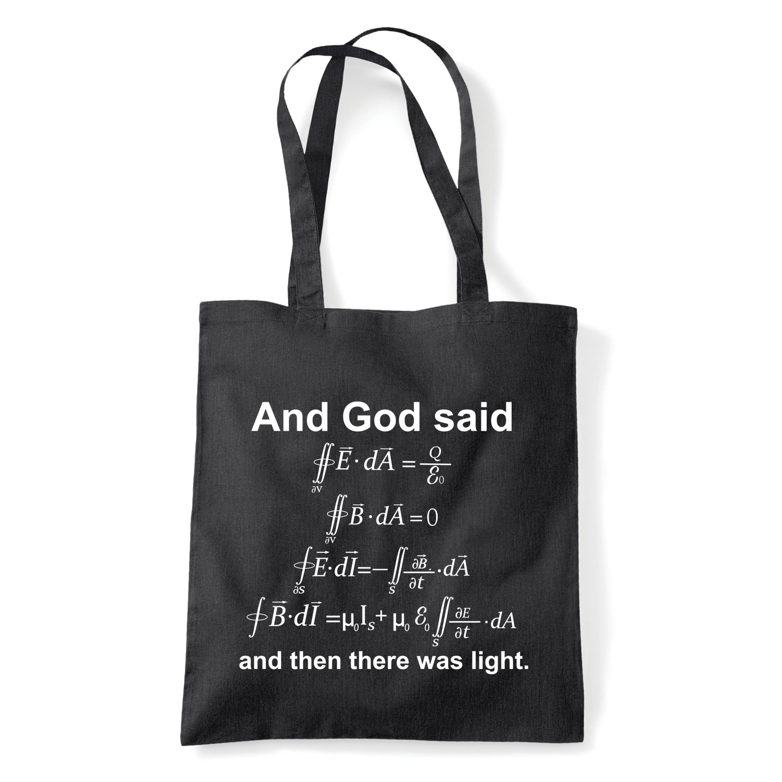 fizika fizikus világítás fény egyenlet Fekete Shopper Vászontáska