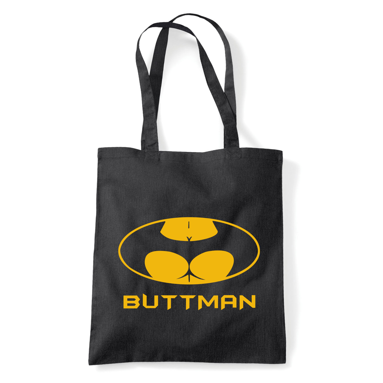 buttman batman fenék humor Fekete Shopper Vászontáska