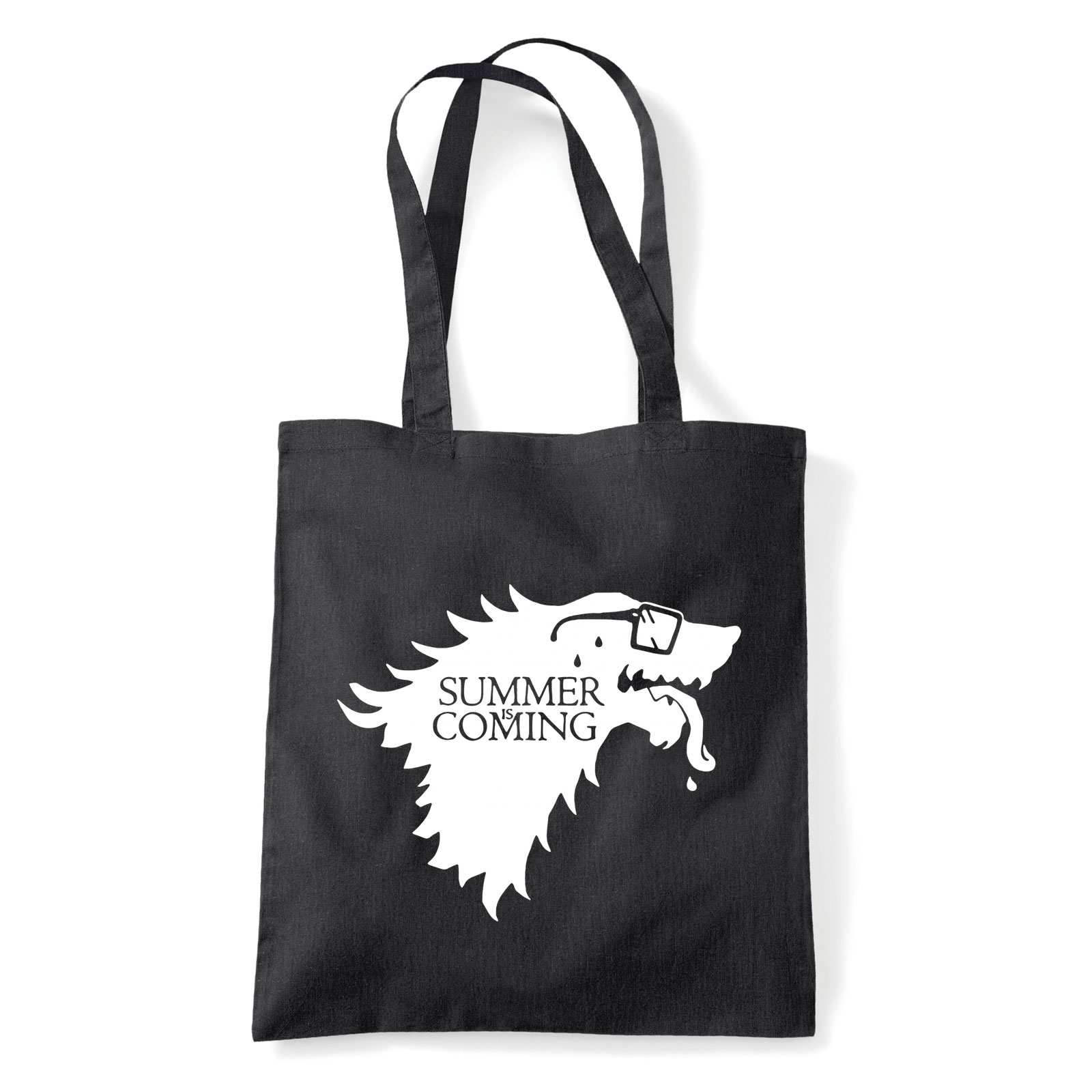 summer is coming nyaralás nyár Fekete Shopper Vászontáska