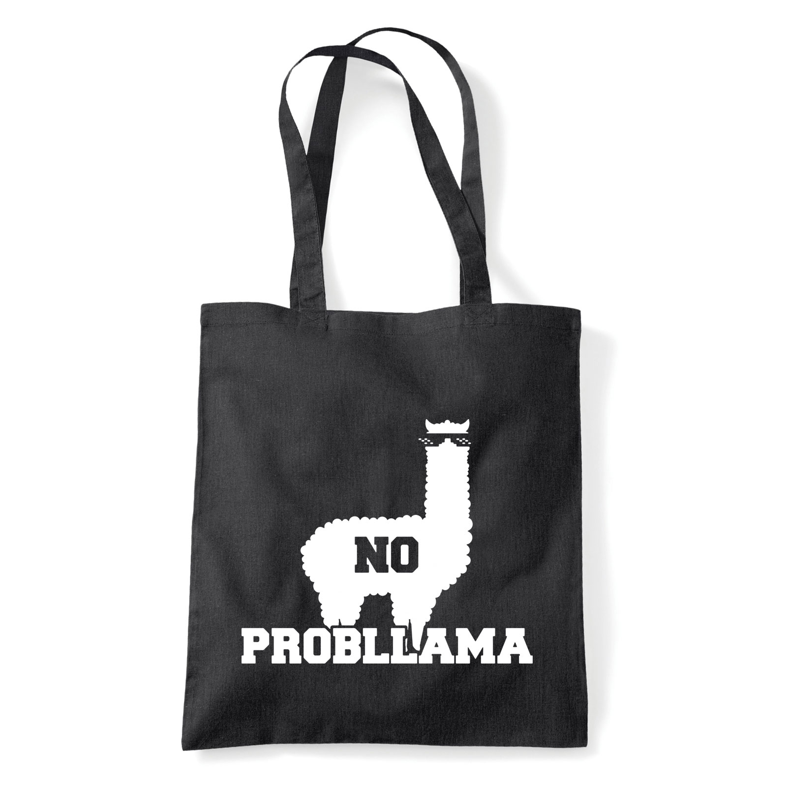 no probllama láma Fekete Shopper Vászontáska