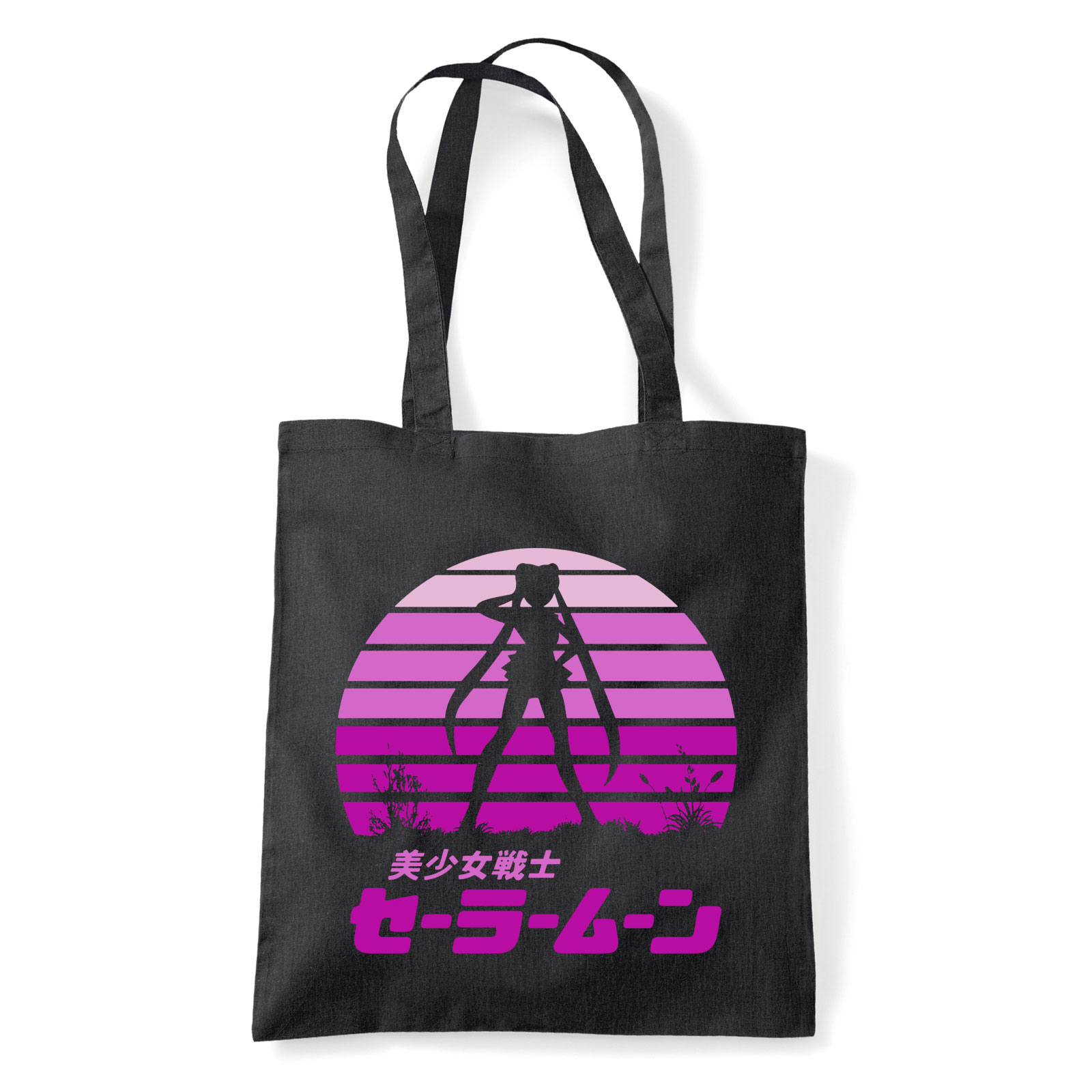 Sailor Moon Fekete Shopper Vászontáska