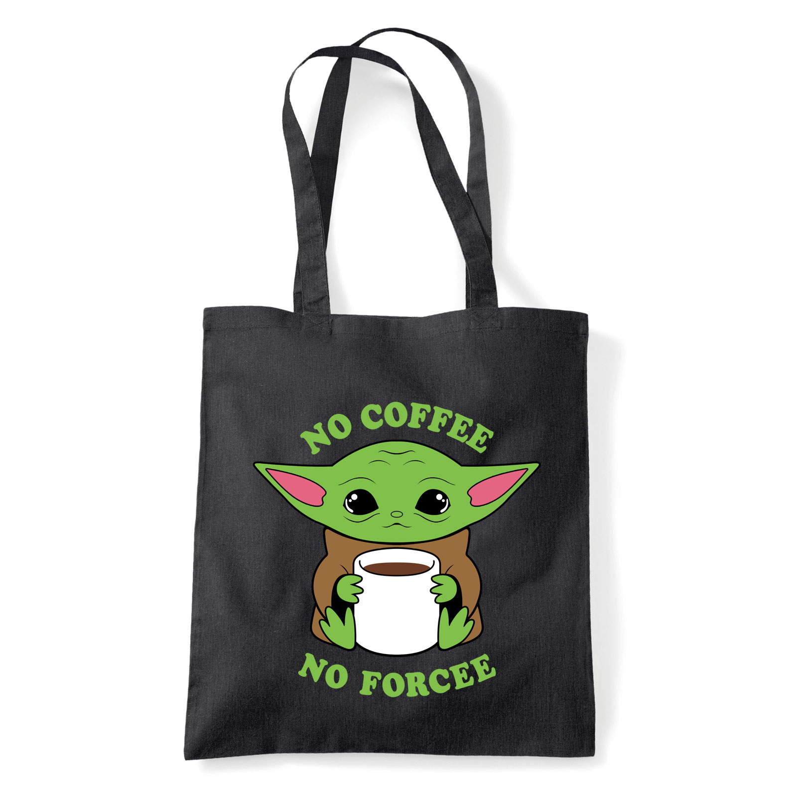 baba yoda baby yoda mandalorian Fekete Shopper Vászontáska
