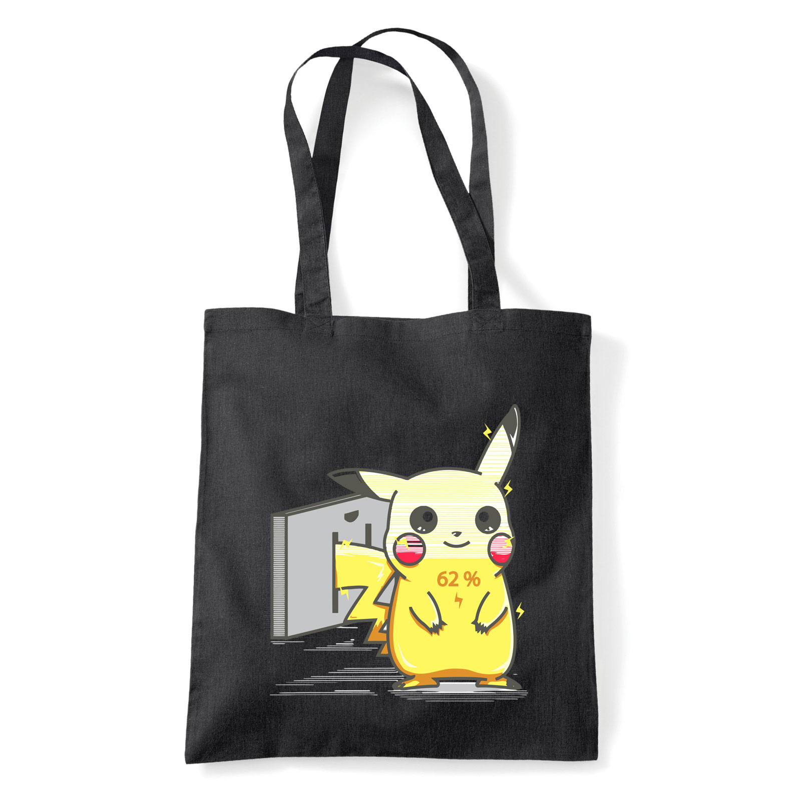 pikachu pokmon töltés Fekete Shopper Vászontáska