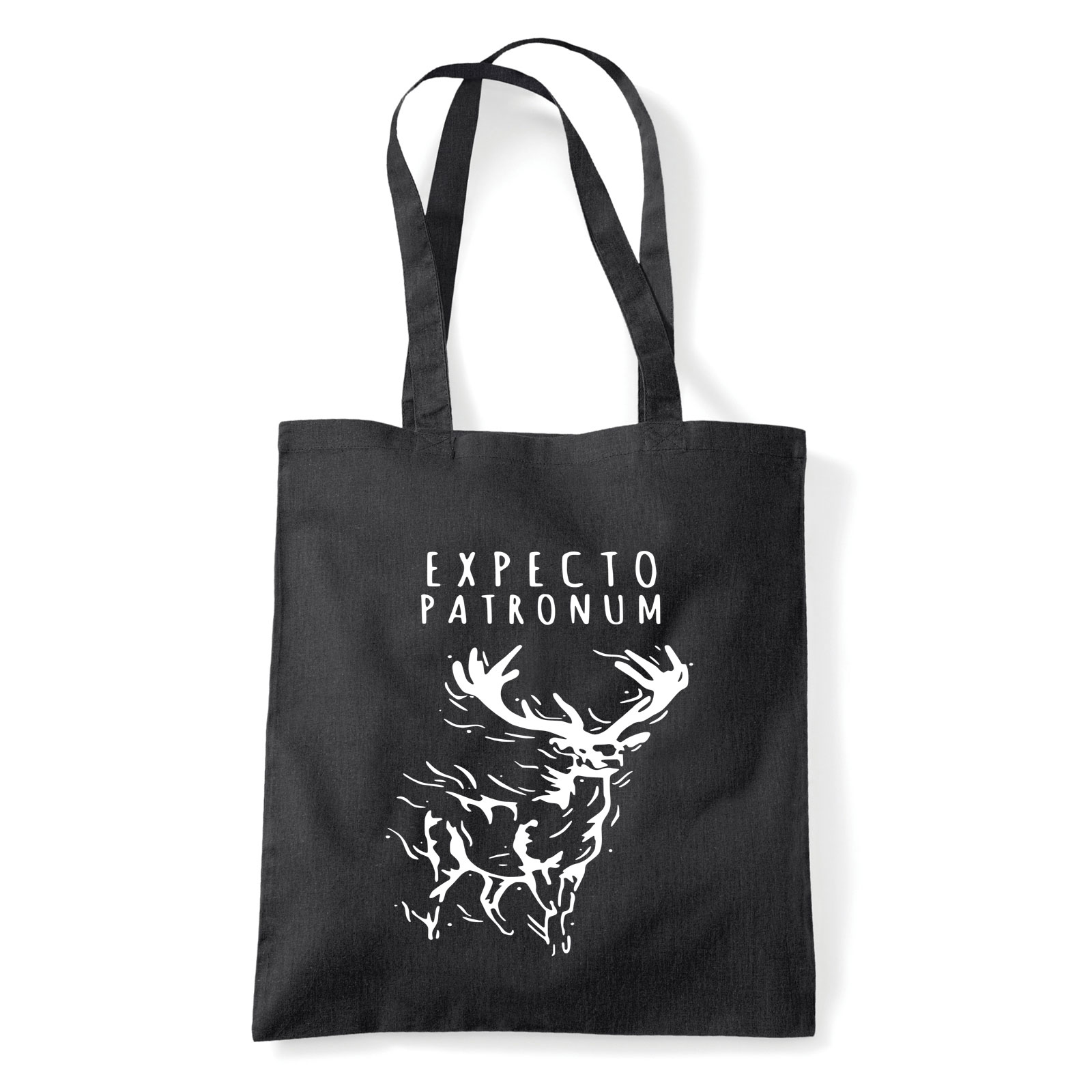expecto patronum harry potter szarvas Fekete Shopper Vászontáska