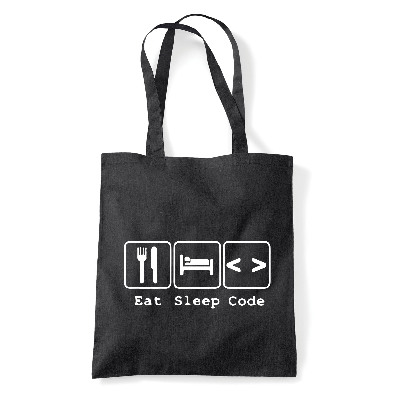 programozás programozó code Fekete Shopper Vászontáska