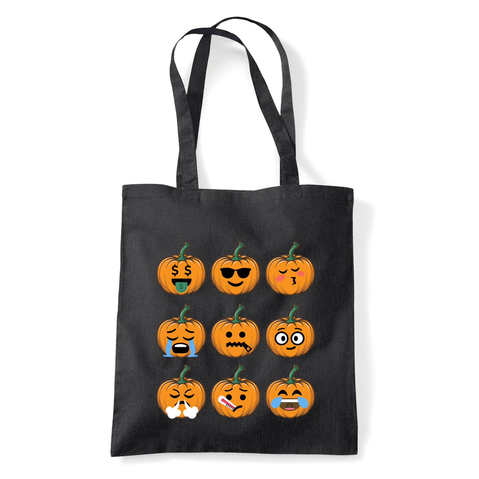 emoji tök halloween Fekete Shopper Vászontáska
